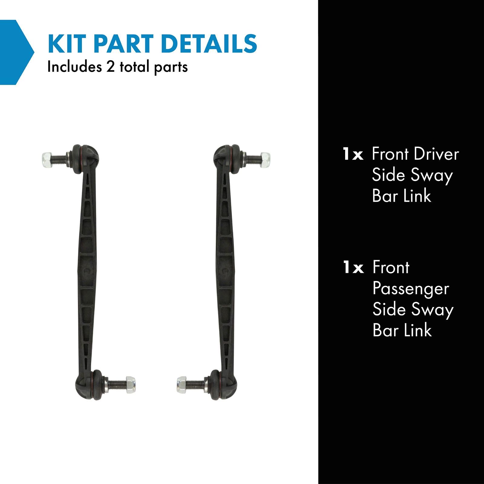 Trq Front Sway Bar Stabilizer Link Set Compatible With 2012-2020 Chevrolet Sonic