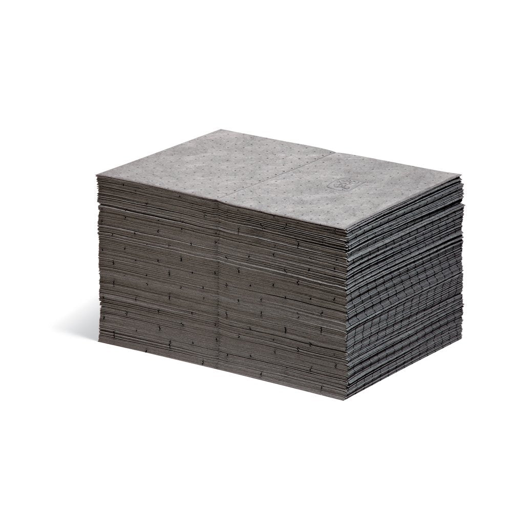 New Pig Mat Pads | Lightweight Absorbent Mats | 14-Ounce Absorbency | Absorbs Oil, Water & More | 15'' X 20'' | 200 Pig Mats | M