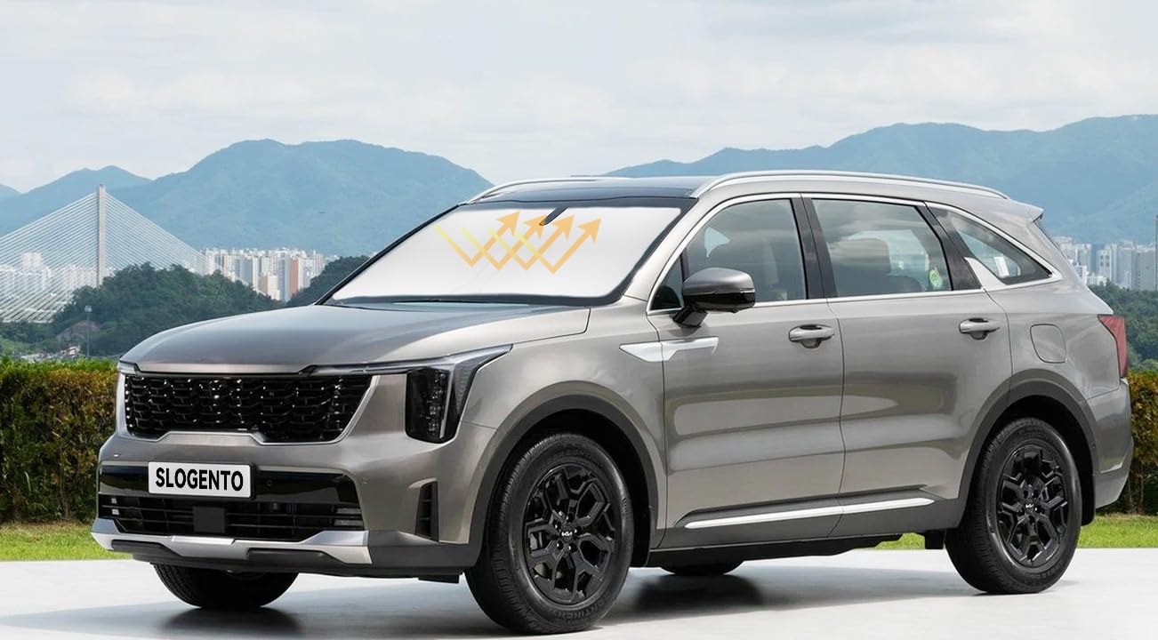 Sun Shade For Kia Sorento Car Windshield Sunshade For 2021-2023 2024 2025 Sorento Suv For Kia Windshield Cover Sun Protector For