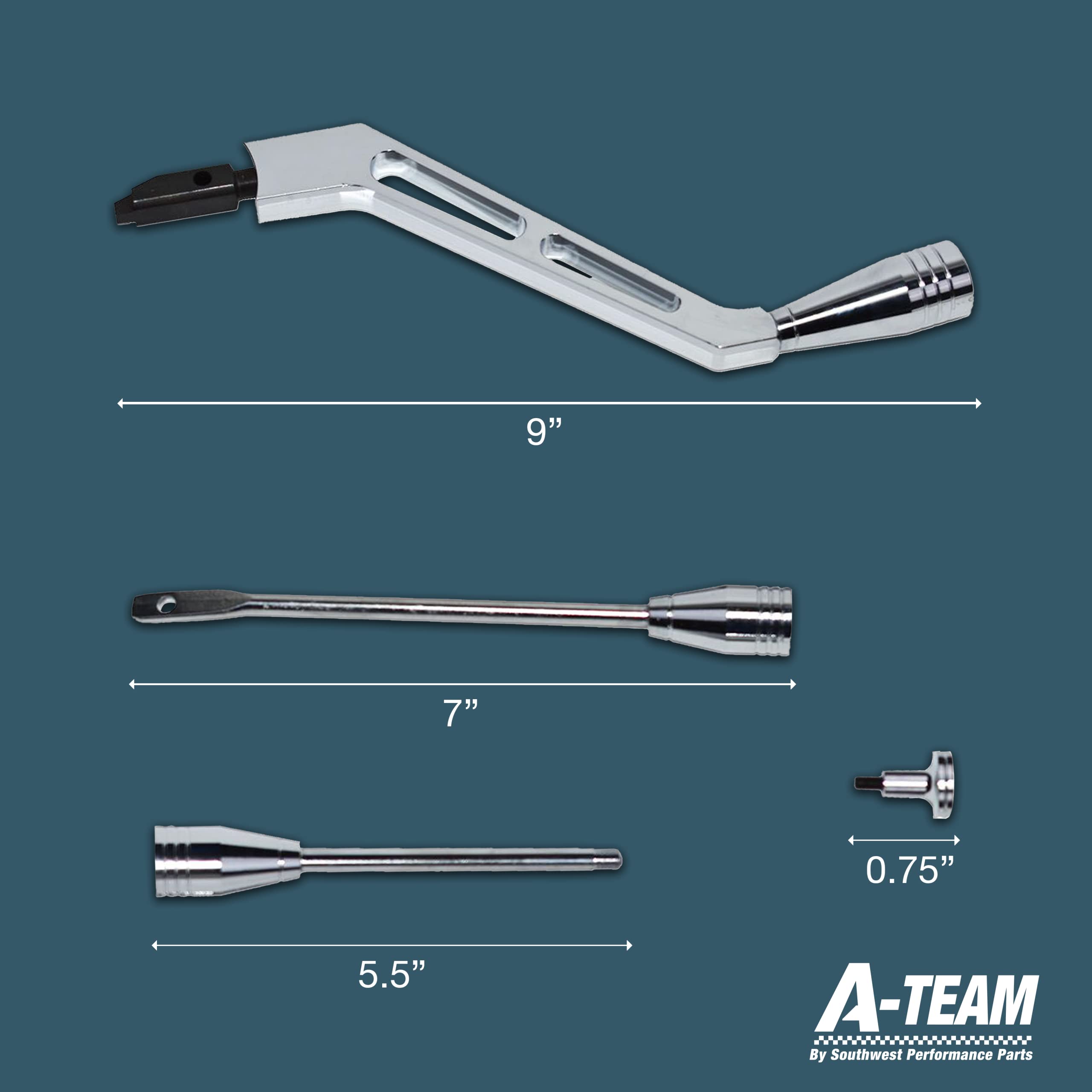 A-Team Performance - Polished Billet Aluminum Column Shifter Lever Turn Signal Hazard Boots Tilt - Compatible with GM Column 1967 to 1994 Chevrolet Buick Oldsmobile Pontiac and Cadillac