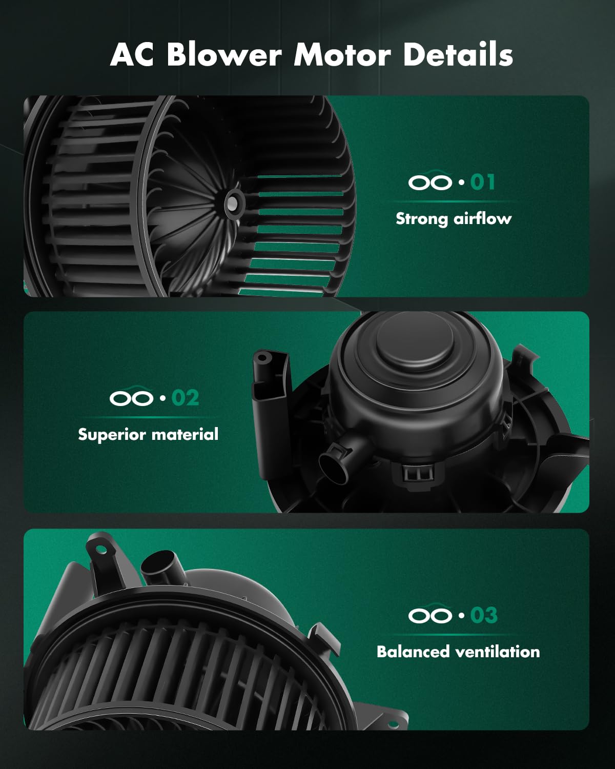 Scitoo Hvac Heater Blower Motor With Fan Cage 700267 For Buick 2013-2017,For Cadillac 2010-2012,For Chevy 2010-2017,For Gmc 2010