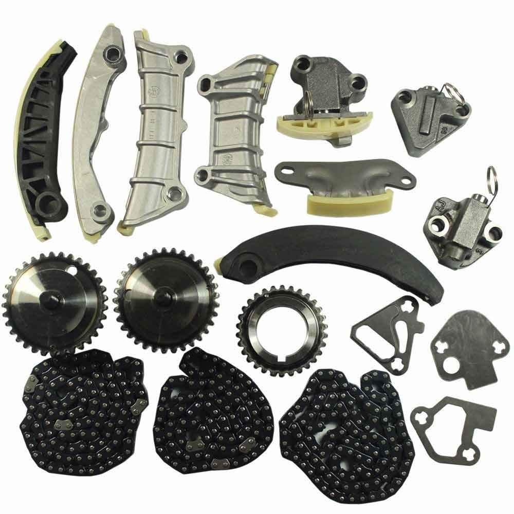 Engine Timing Chain Kit Guide Tensioner Sprocket Cadillac CTS SRX STS GMC Acadia Chevy Equinox Malibu Traverse Buick Allure Encl