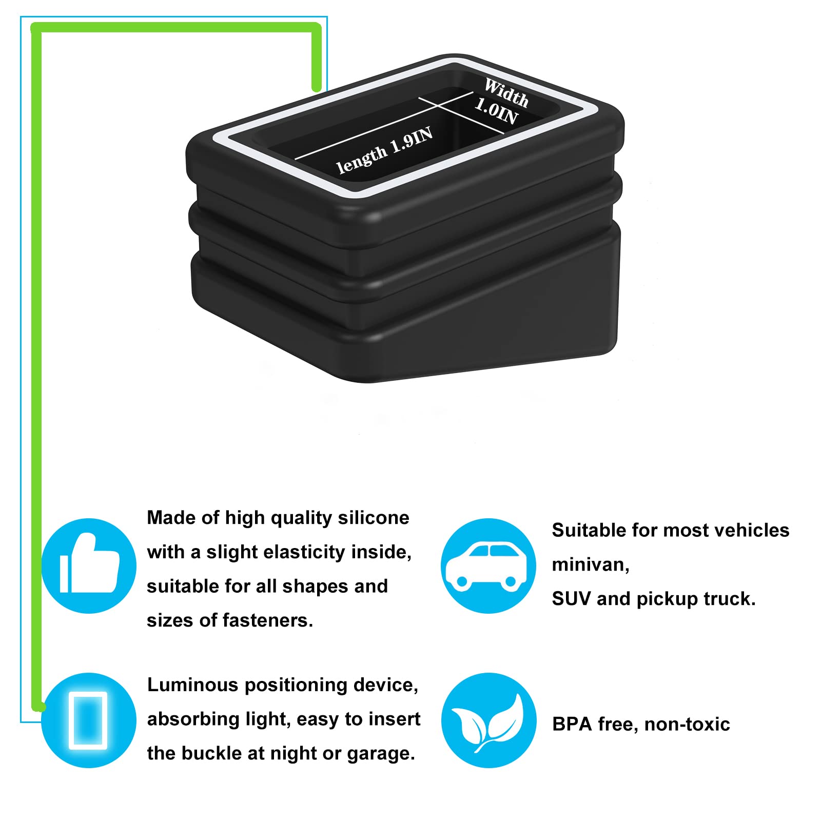 Qijk Seat Belt Buckle Holder Seat Belt Buckle Booster Seat Belt Buckle Fixer Keep The Seat Belt Buckle Upright And Stable Lumino