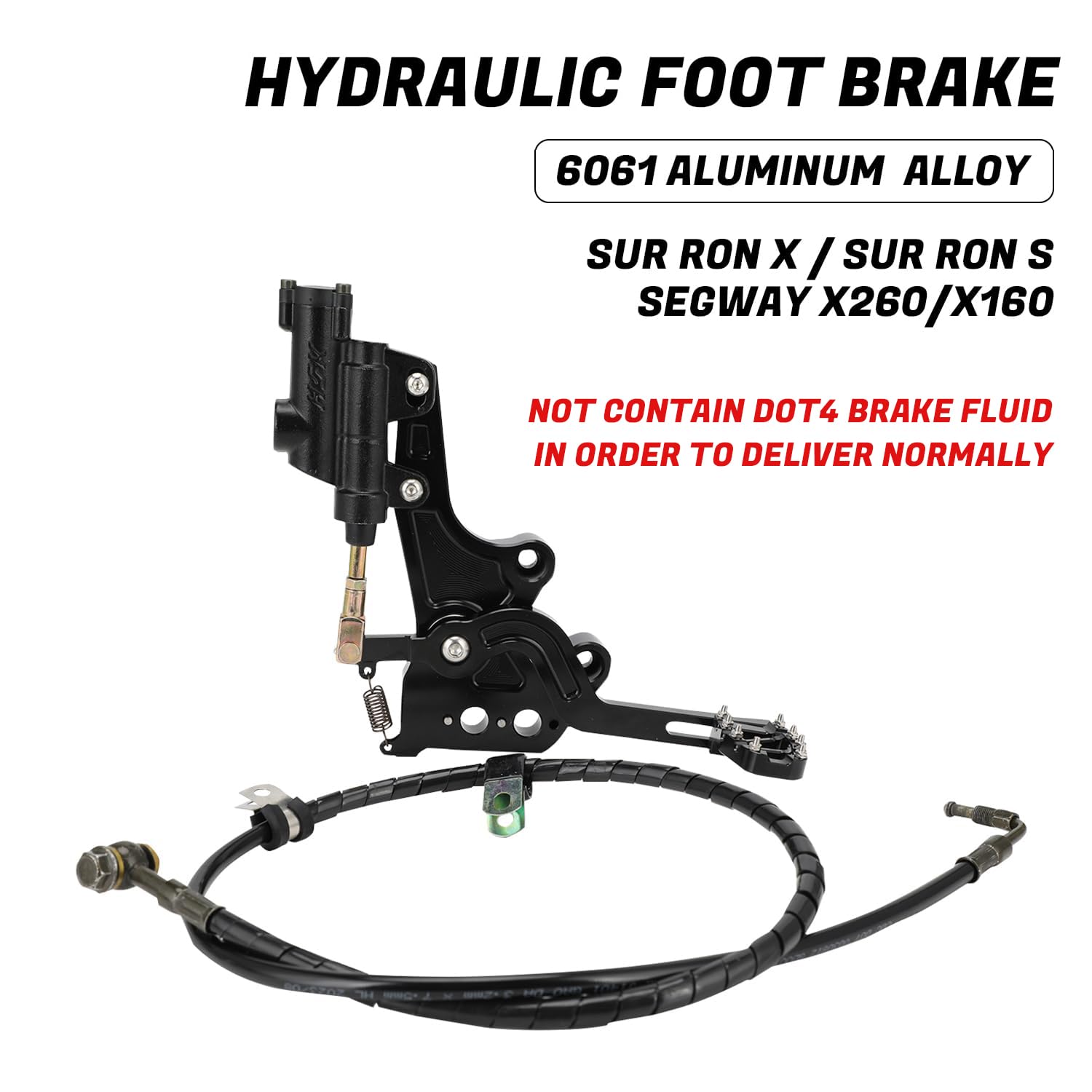 Iuvwisn Motorcycle Hydraulic Foot Brake Pedal Lever Kit Cnc For Surron Sur Ron Light Bee X/S/Lbx Segway X260 X160 Electric Dirt Bike Ebike