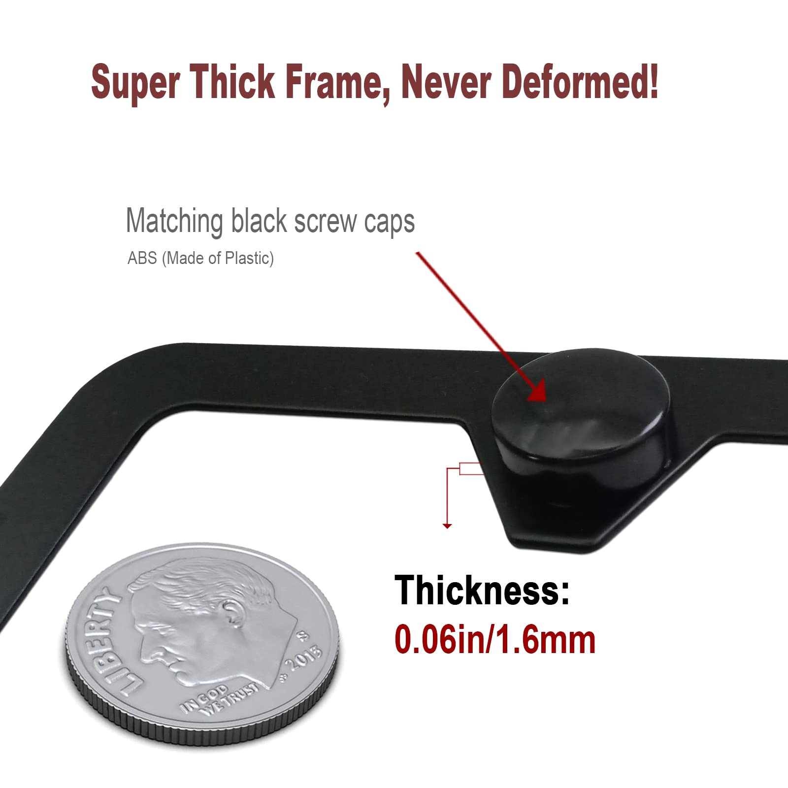 Bggtmo Front License Plate Mounting Kit- License Plate Bracket Holder Frame- Universal Bumper Car Tag Frame Mount Adapter With S