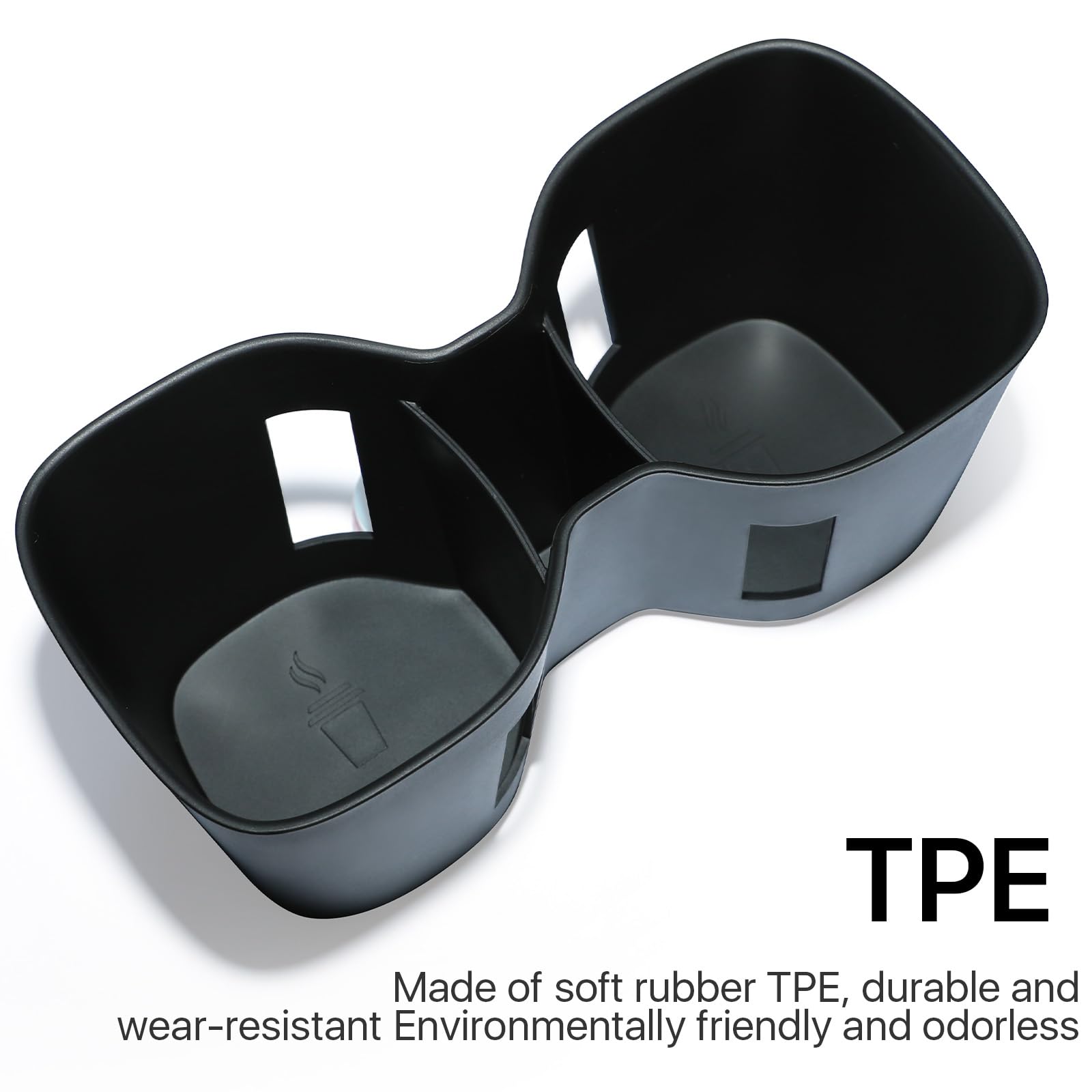 AntBooBoo Black Cup Holder Insert for 2023-2025 Honda CR-V, Center Console Protector for LX, EX, Sport Hybrid - Upgrade Interior Accessory