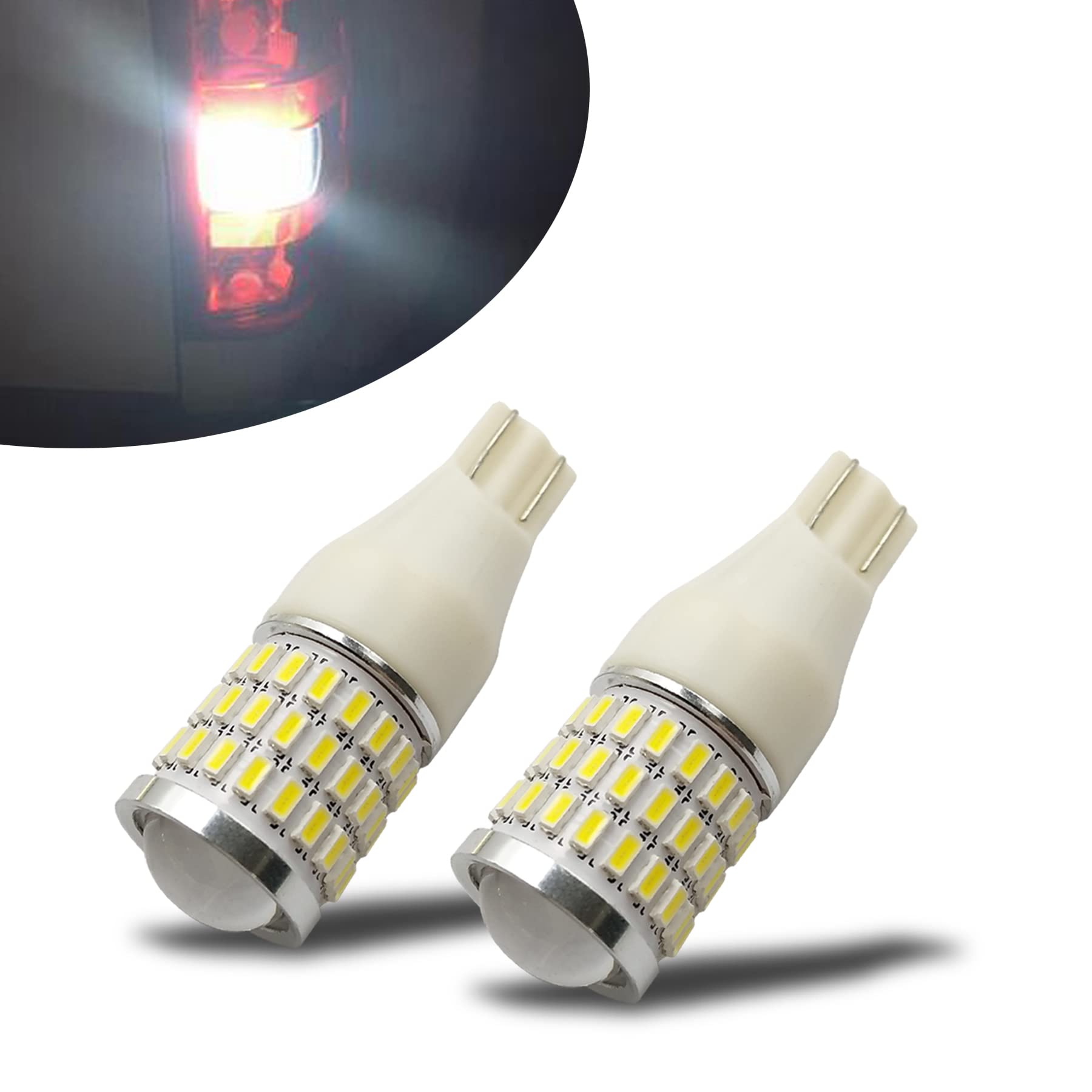 Ibrightstar Newest 9-30V Super Bright Error Free 921 T15 912 W16W Led Bulbs With Projector Replacement For Back Up Reverse Light