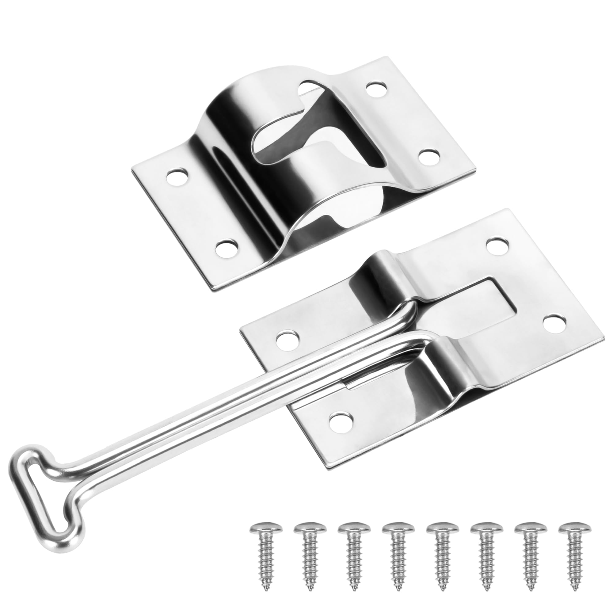 Lonffery Rv Door Latch, Rv Door Holder, 304 Stainless Steel Trailer Latch, 4 Inches