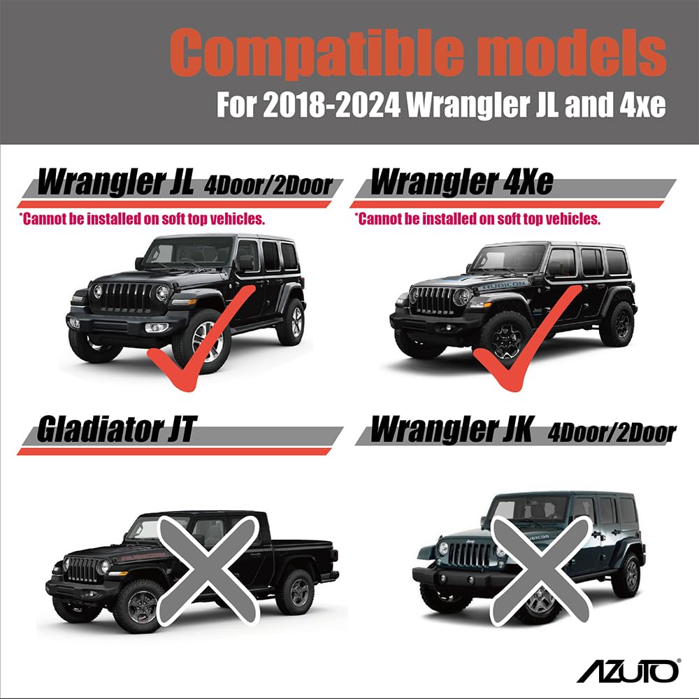 Azuto Rear Defogger Cable Cover For Jeep Wrangler (Jl) / Jeep Wrangler 4Xe 2018-2024 Wrangler Interior Accessories