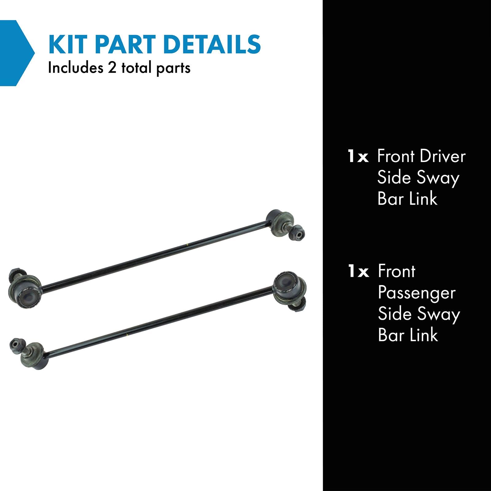 Trq Front Sway Bar Stabilizer Link Set Compatible With 2006-2014 Honda Ridgeline