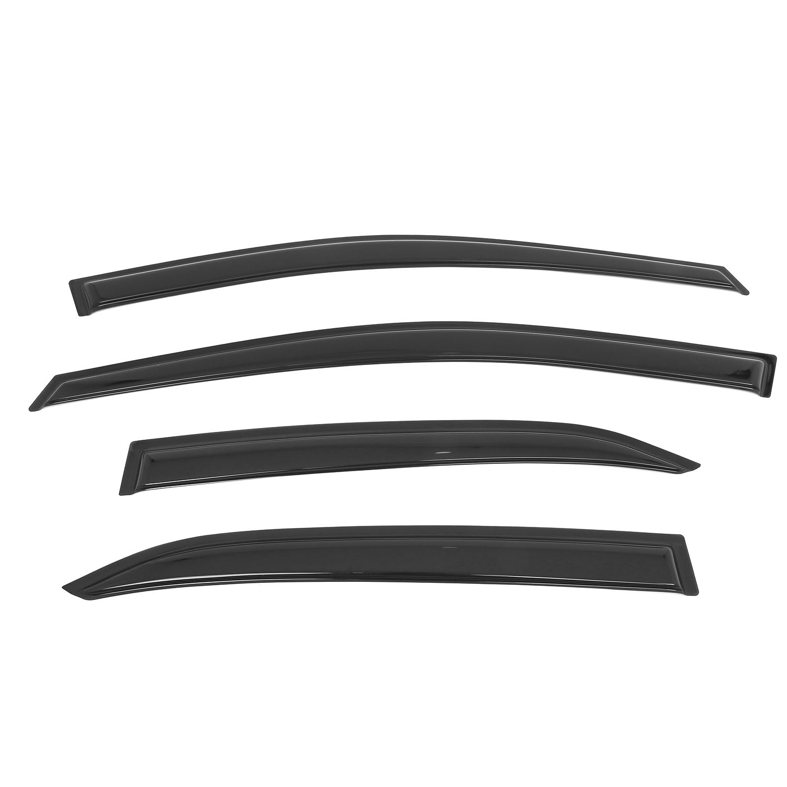 Ikon Motorsports Tape On Window Visors Compatible With 2018-2024 Toyota Camry, Acrylic Slim Style Smoke/Tinted Rain Guards, Side