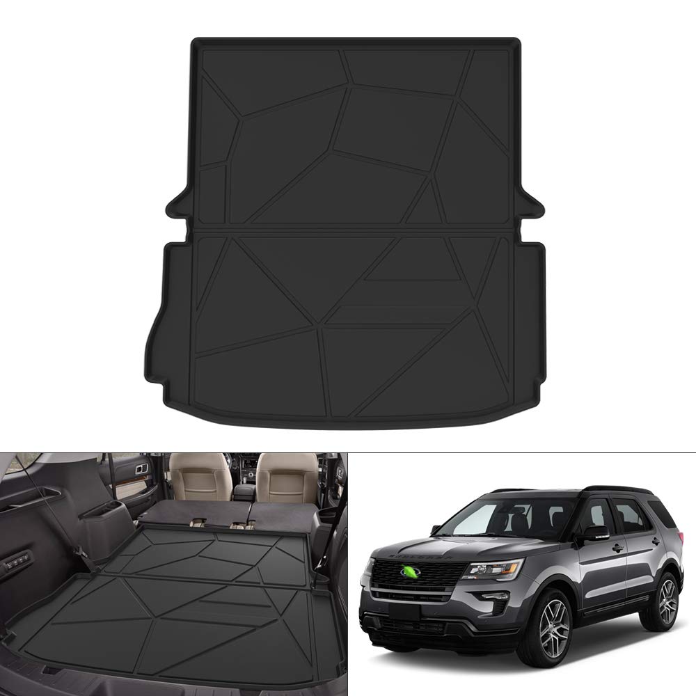 KUST Trunk Cargo Mat for 2011-2019 Ford Explorer, Rear Cargo Trunk Liner for Explorer Accessories All Weather Protection TPE Rub