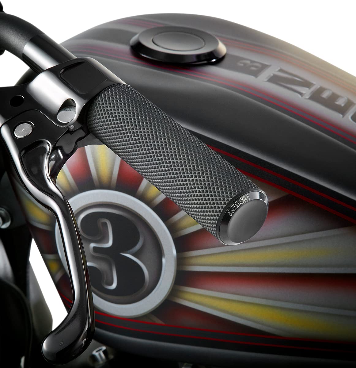 Arlen Ness Grip Knurled Cbl Blk