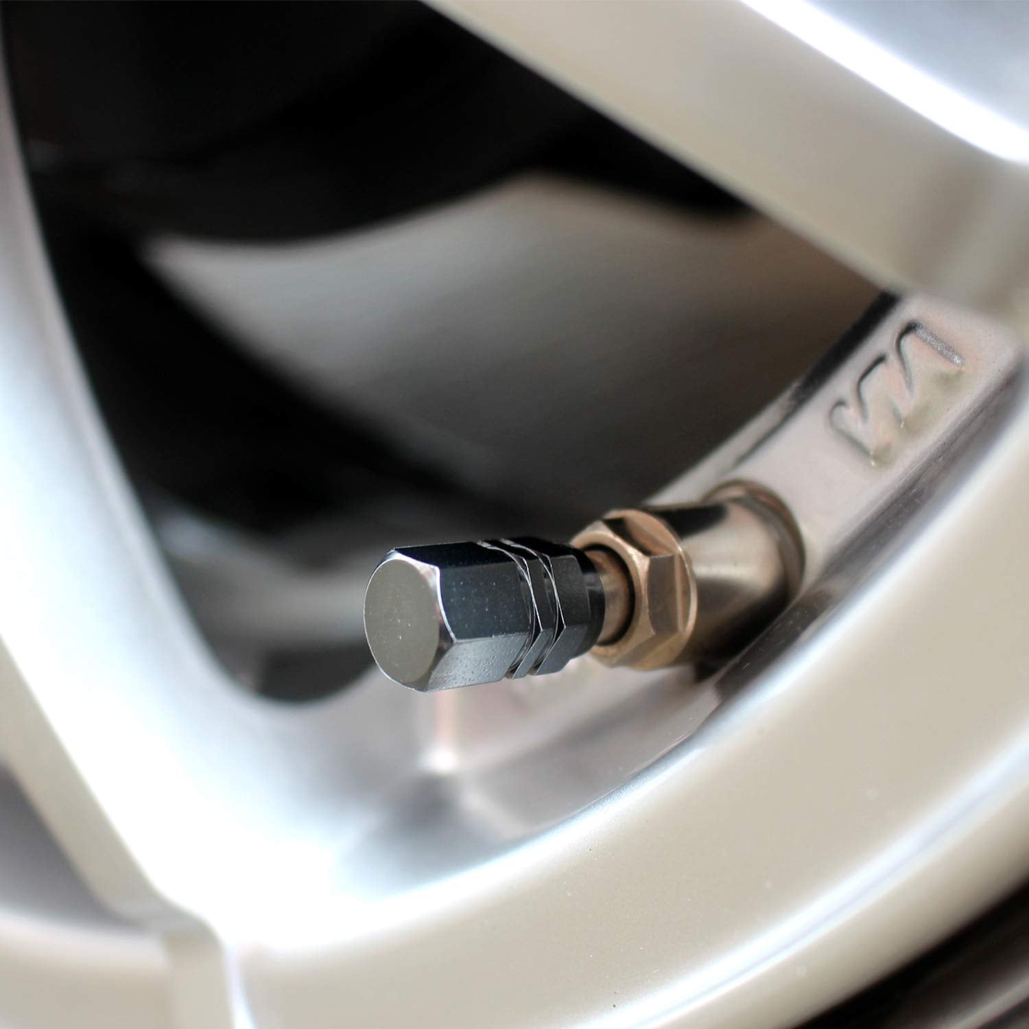 Tire Valve Caps (12 Pack) Heavy-Duty Stem Covers | Dust Proof, with O Rubber Seal | Hexagon Design | Outdoor, All-Weather, Leak-