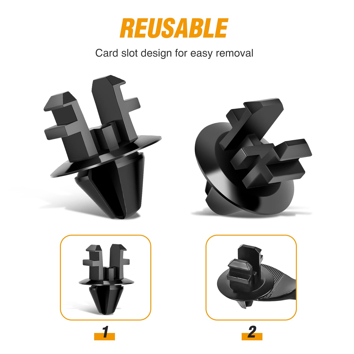 Gooacc 25Pcs Radiator Shroud Grille Retainer Clips Compatible With Ford Expedition, F-150, F-250 F-350 F-450 F-550 Super Duty, L