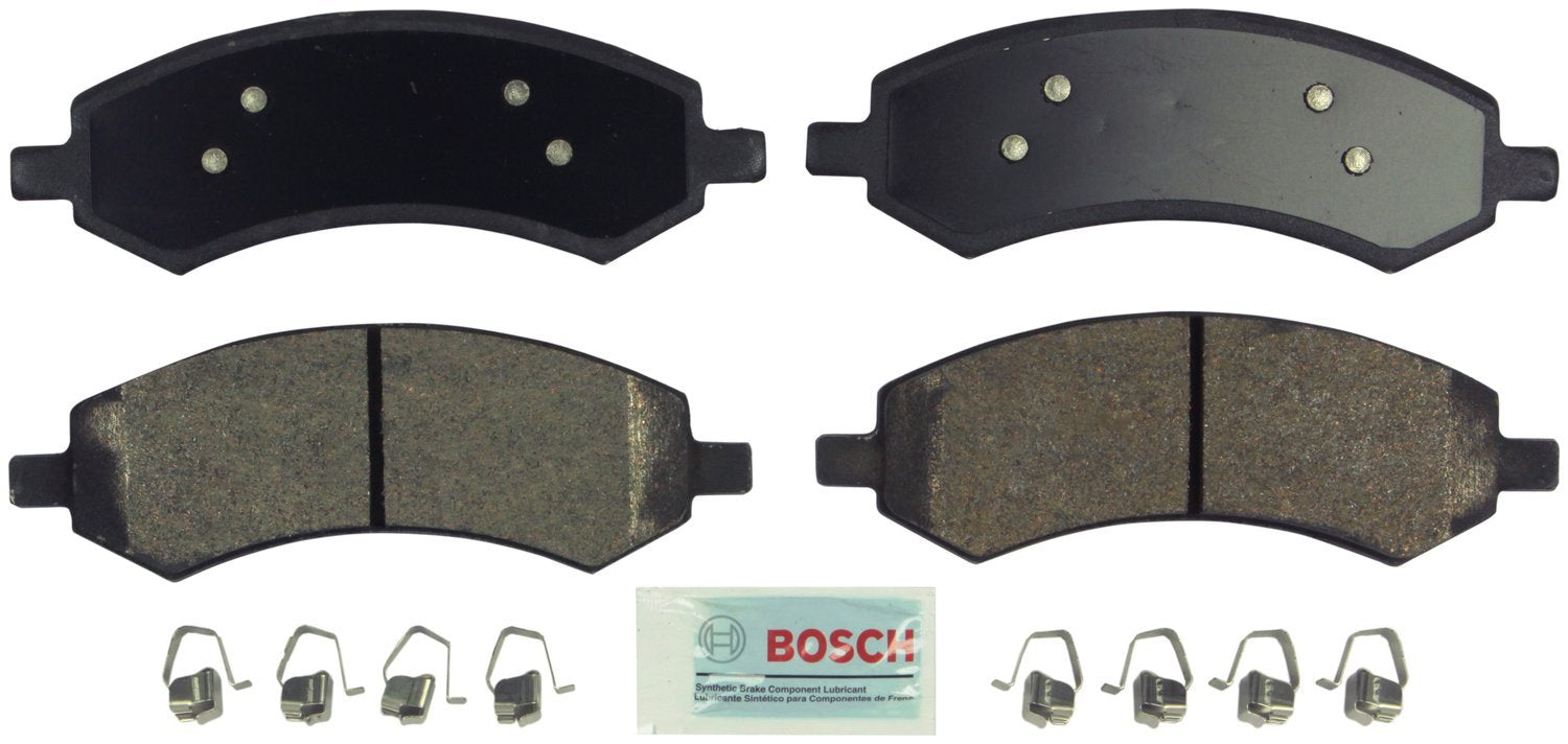Bosch Be1084H Blue Semi-Metallic Disc Brake Pad Set With Hardware - Compatible With Select Chrysler Aspen; Dodge Dakota, Durango