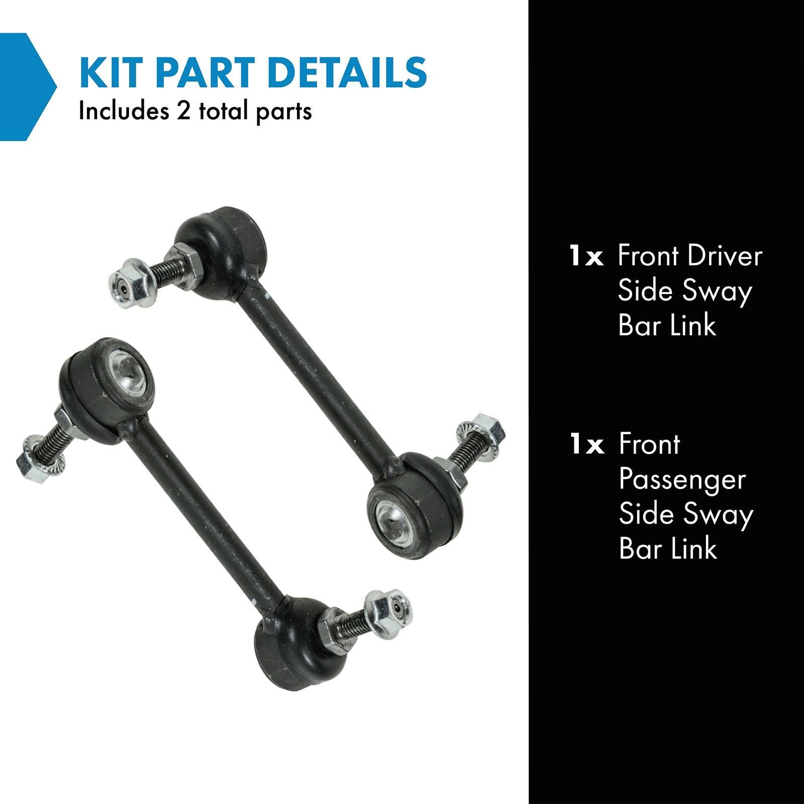 Trq Front Sway Bar Stabilizer Link Set Compatible With 2002-2005 Ford Thunderbird 2000-2006 Lincoln Ls