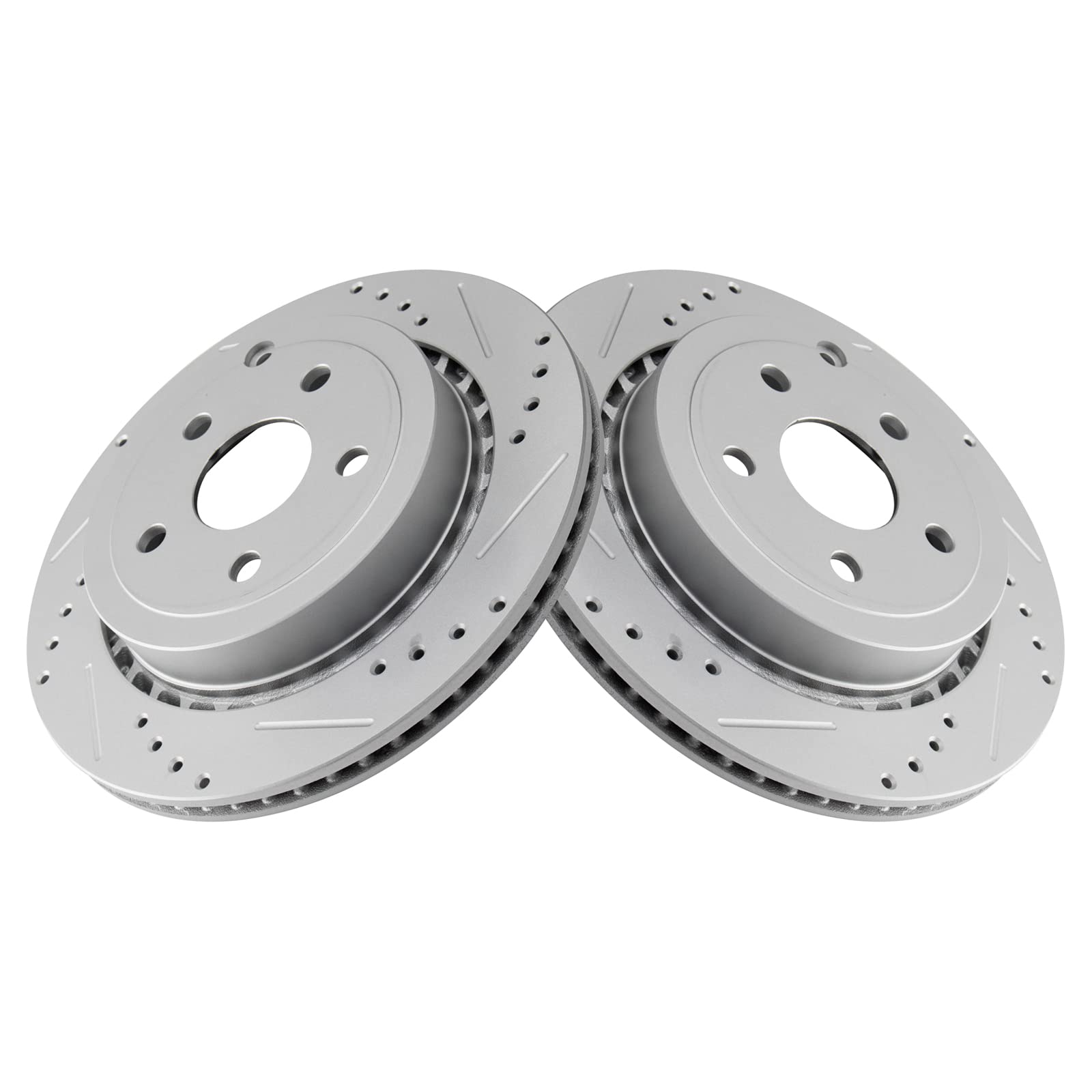 Trq Rear Performance Brake Rotors Set Premium G-Coated Compatible With 2011-2017 Chevrolet Caprice 2014 Ss 2008-2009 Pontiac G8