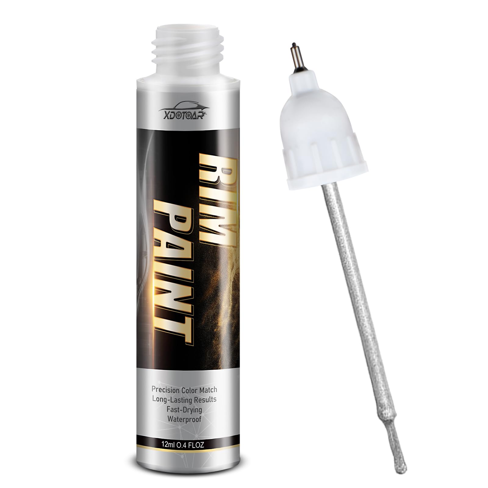 Silver Wheel Paint, Efficient Silver Touch Up Paint for Rim, Quick and Easy Remover Curb Rash, Car Scratch and More, Universal a