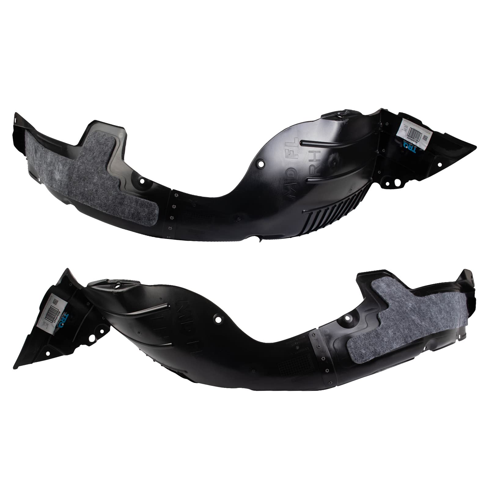 Trq Inner Fender Liner Set Compatible With 2014-2016 Hyundai Elantra Hy1248137 Hy1249137