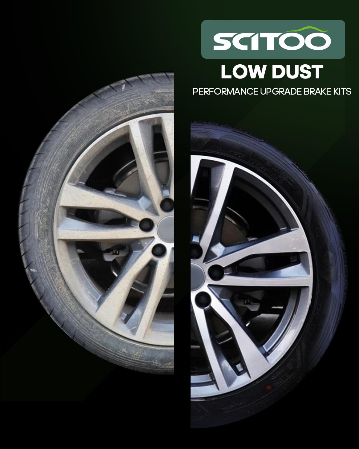 Ceramic Brake Pads Kits,Scitoo 8Pcs Brakes Pads Set Fit For 2003-2011 For Ford Crown Victoria,2003-2011 For Lincoln Town Car,200