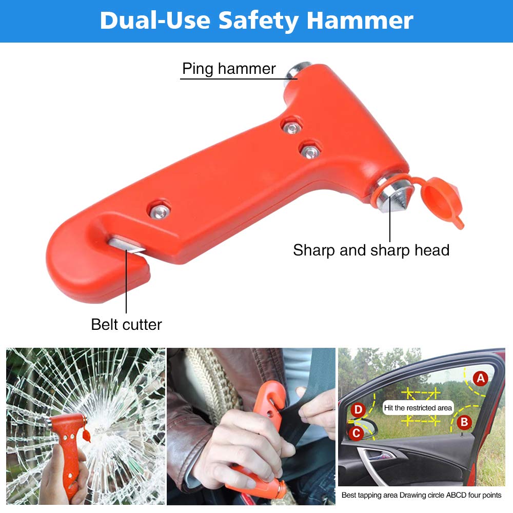 Stdy Car Roadside Emergency Kit, Vehicle Truck Safety Road Side Assistance Kits Auto Accessory, With Jumper Cables, Portable Air Compressor, Etc