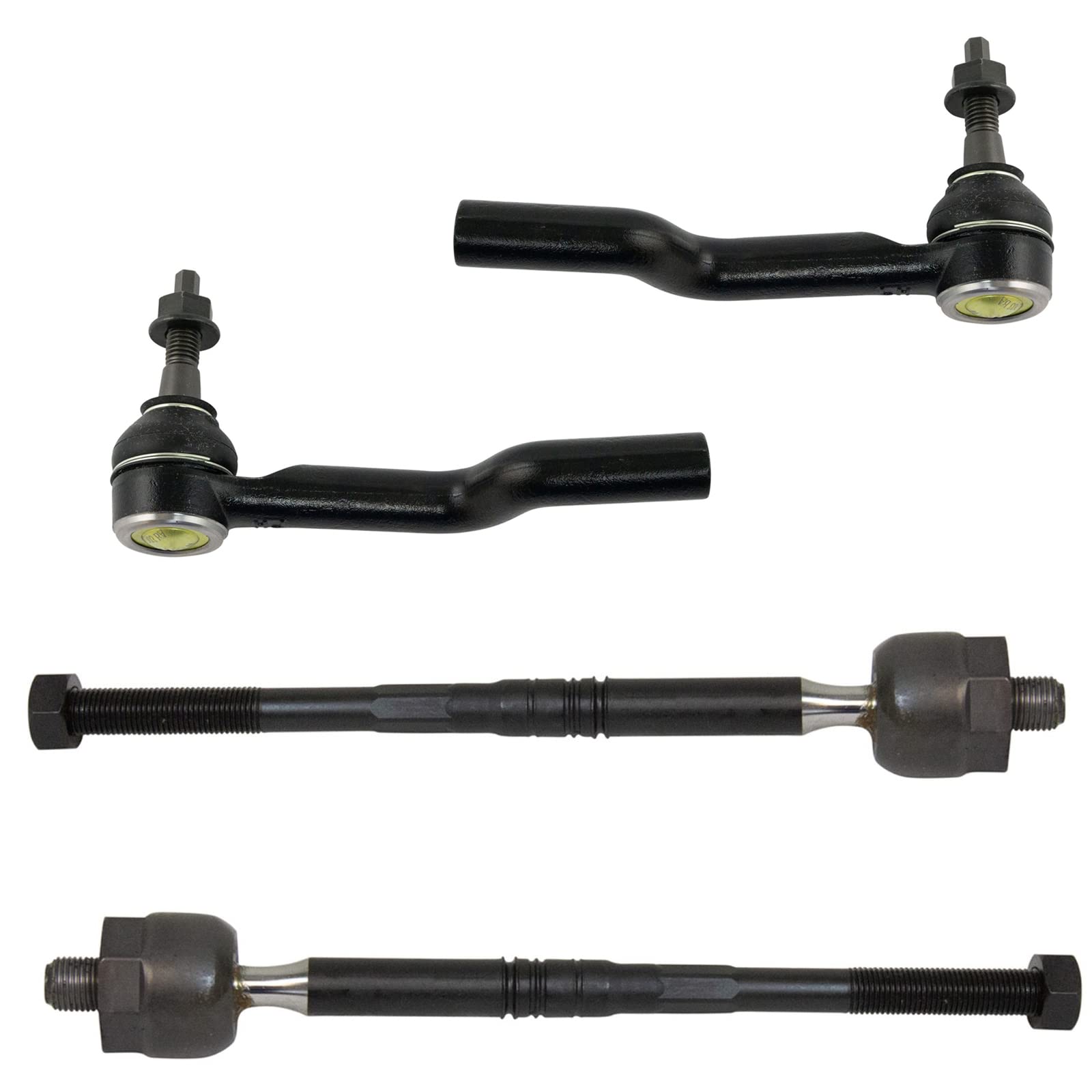 Trq Front Inner And Outer Tie Rod Set Compatible With 2008-2015 Cadillac Cts