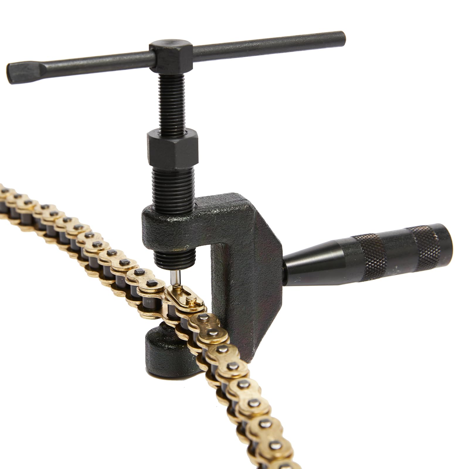 HILAKE 420 Motorcycle Chain 132 Links Non O-Ring with Connecting Master Link and Chain Breaker Heavy Duty Drive Chain for Motorc