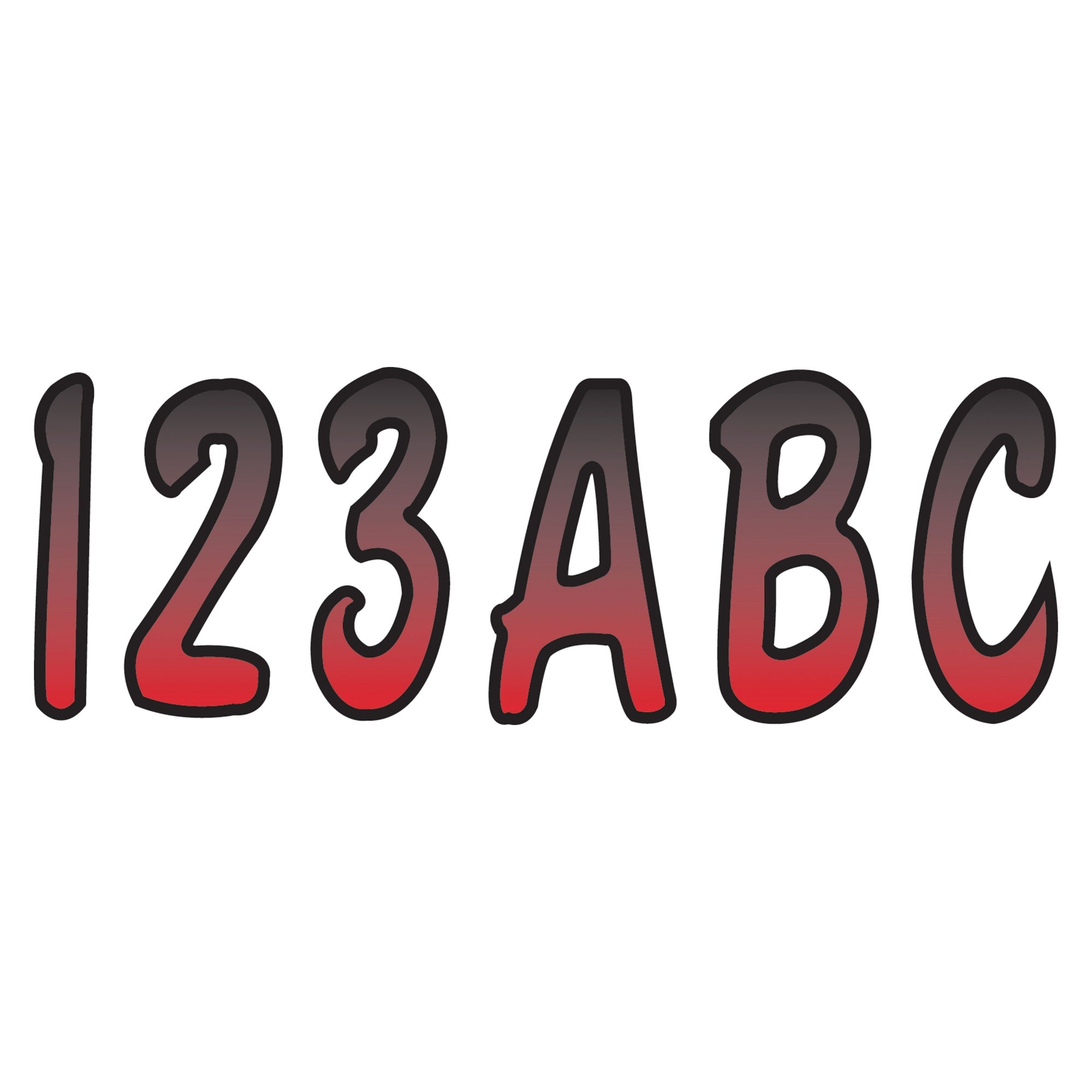 Hardline Products Rebkg200 200 Series 3'' Letter/Number Kit - Red/Black