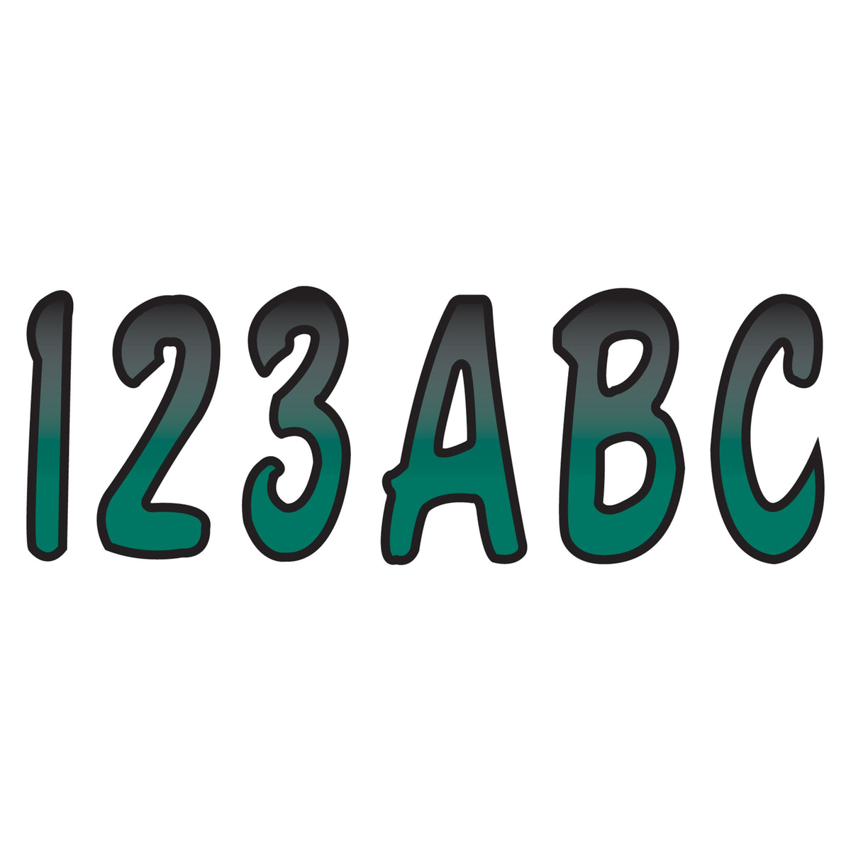 Hardline Products Tebkg200 200 Series 3'' Letter/Number Kit - Forest Green/Black