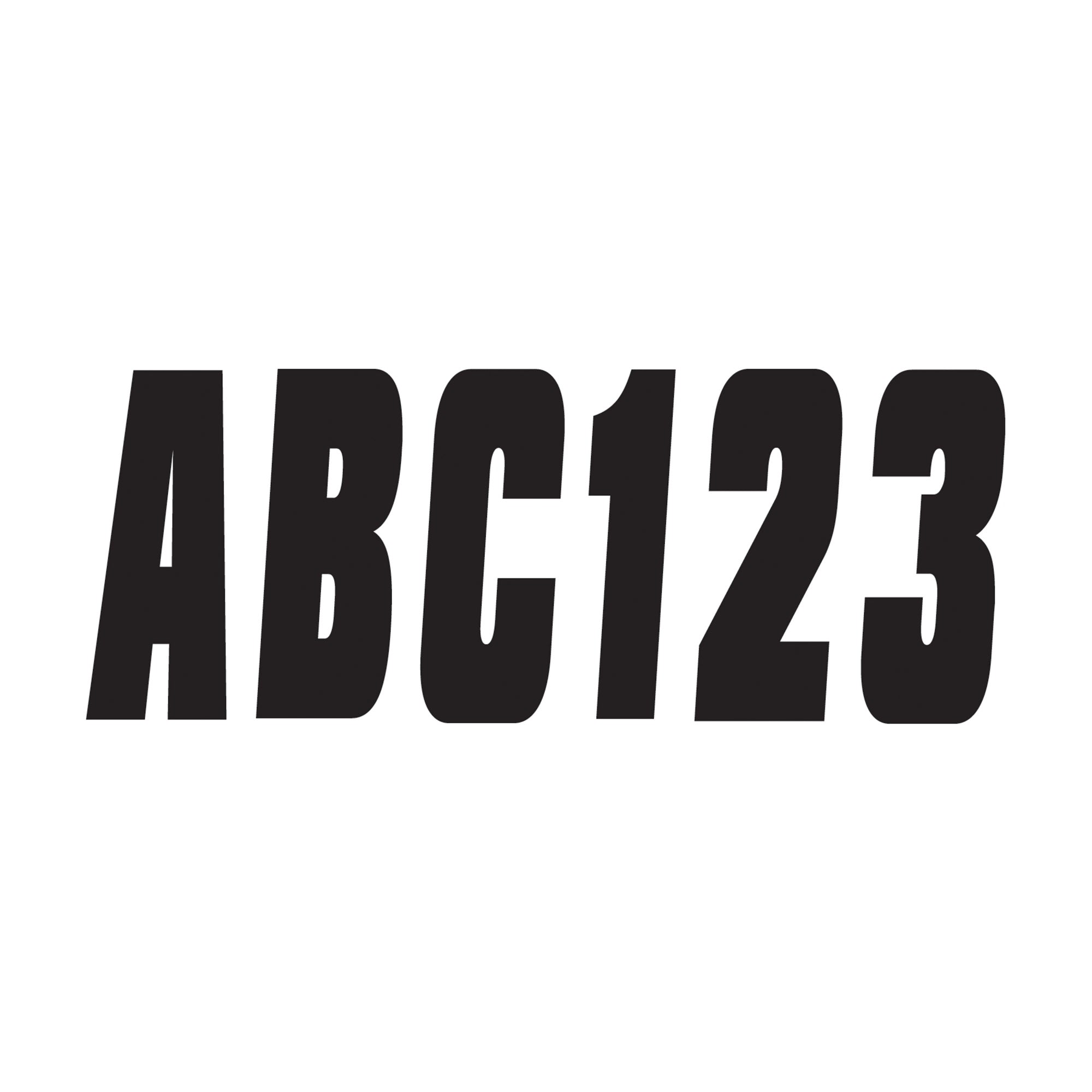 Hardline Products Series 350 Factory Matched 3-Inch Boat & Pwc Registration Number Kit, Solid Black - Blk350Ec