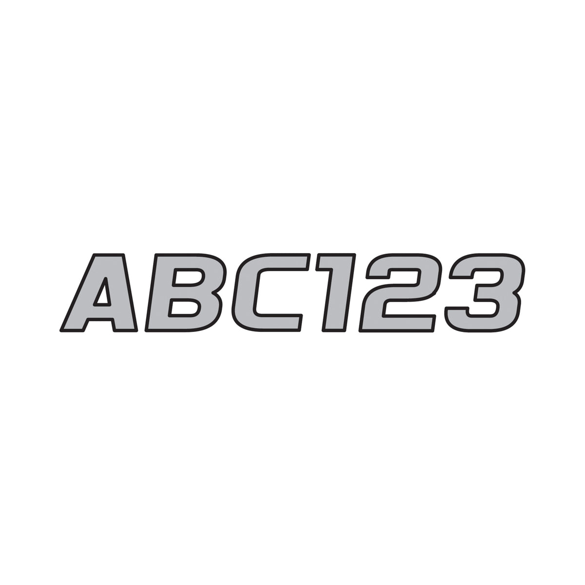 Hardline Products Siblk700 700 Series 3'' Letter/Number Kit - Silver/Black