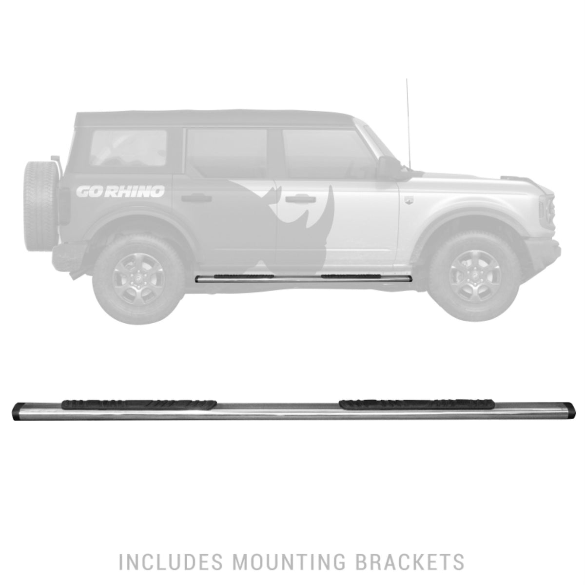 5'' Oe Xtreme Low Profile Side Steps - 71'' Step Bars With Mounting Brackets
