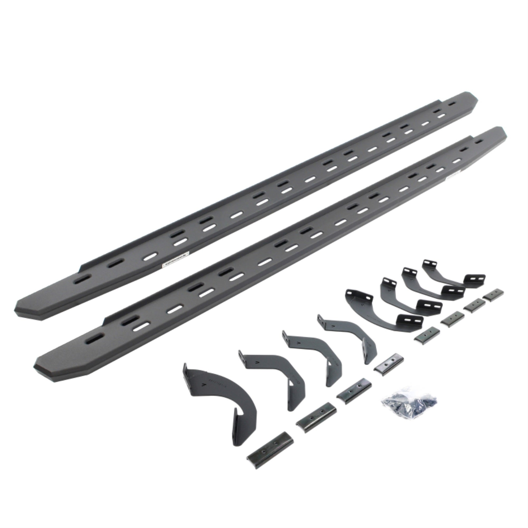 RB30 Slim Line Running Boards with Brackets Kit  Crew Max Only