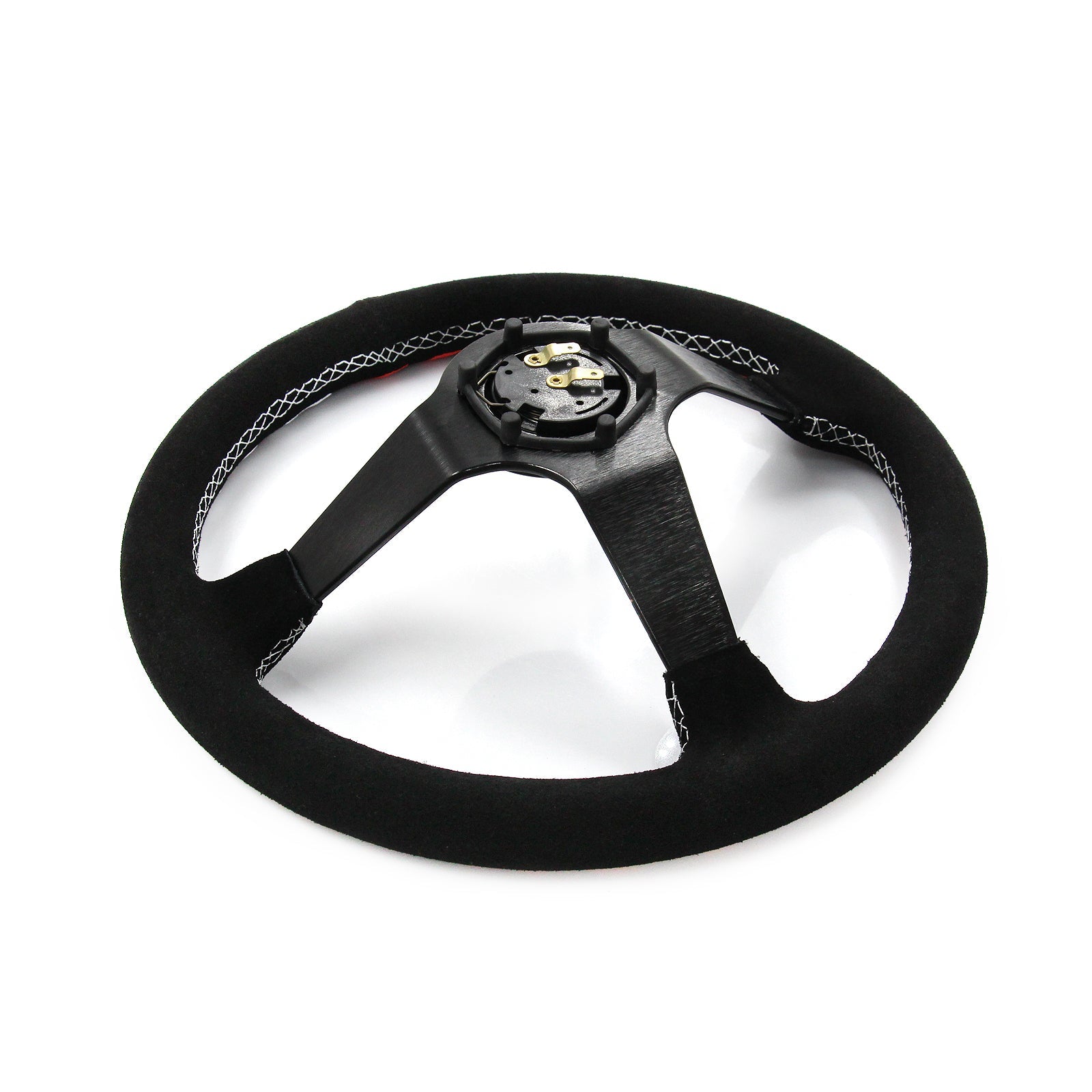 Have Faith Deep Dish 350mm Steering Wheel + Short Hub Adapter Kit For Mustang Focus Fiesta Mazda