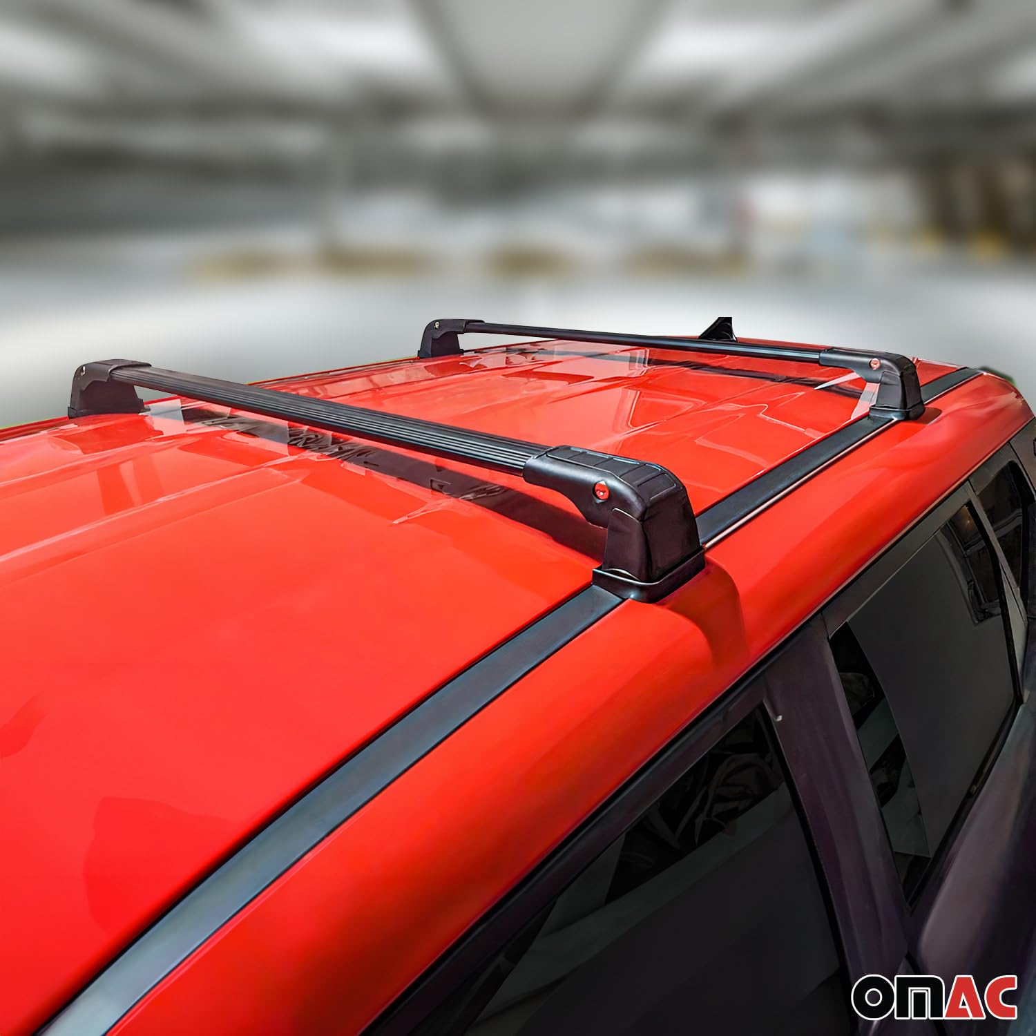 Omac Roof Rack Cross Bars Carrier Aluminium Fits Mazda 3 Sedan 2010-2013 Black 2 Pcs Anti-Theft For Travel Kayak Canoe Surf Ski Snowboard Camping