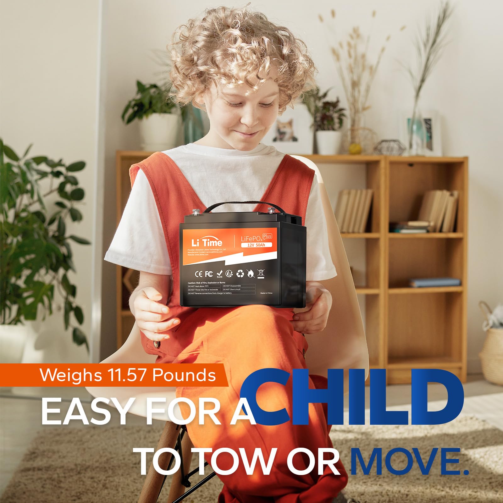 Litime 12V 50Ah Lithium Lifepo4 Battery Built In Bms, 10 Years Lifetime 4000+ Cycles Output Power 640W, Perfect For Boat Marine Trolling Motor Camping