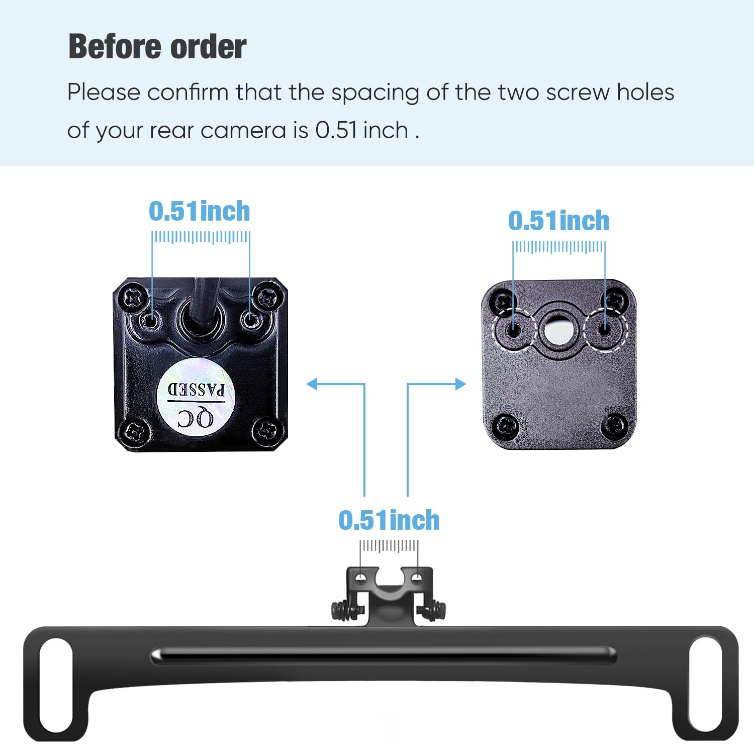 Back Up Camera License Plate Mount,Pixelman Universal Backup Camera Mounting Bracket And Rear Camera Window Mount,Dash Cam Mirro