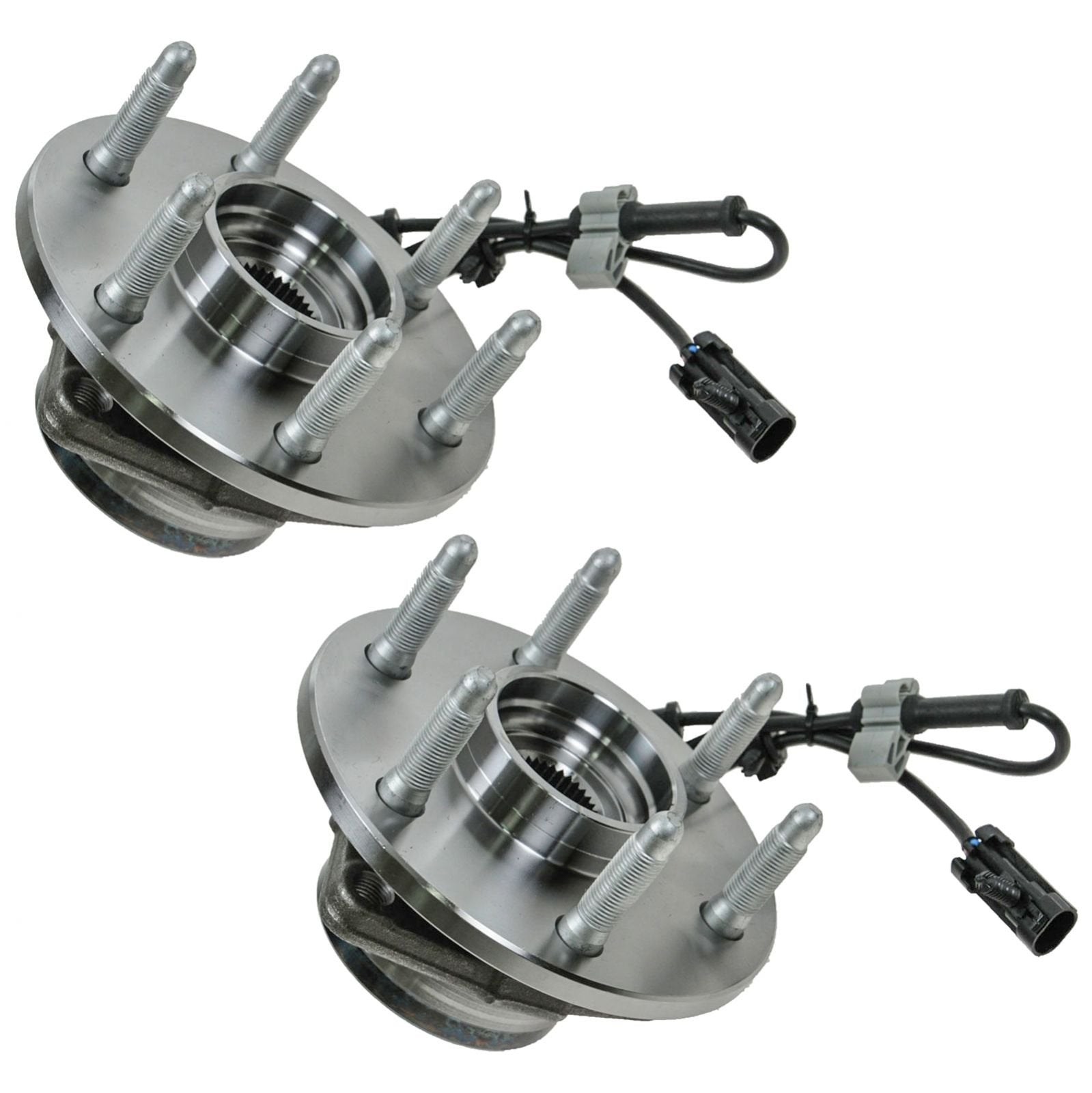 Trq 2 Front Wheel Hubs & Bearings Pair Set W/Abs For Chevy Gmc Truck 4X4 4Wd