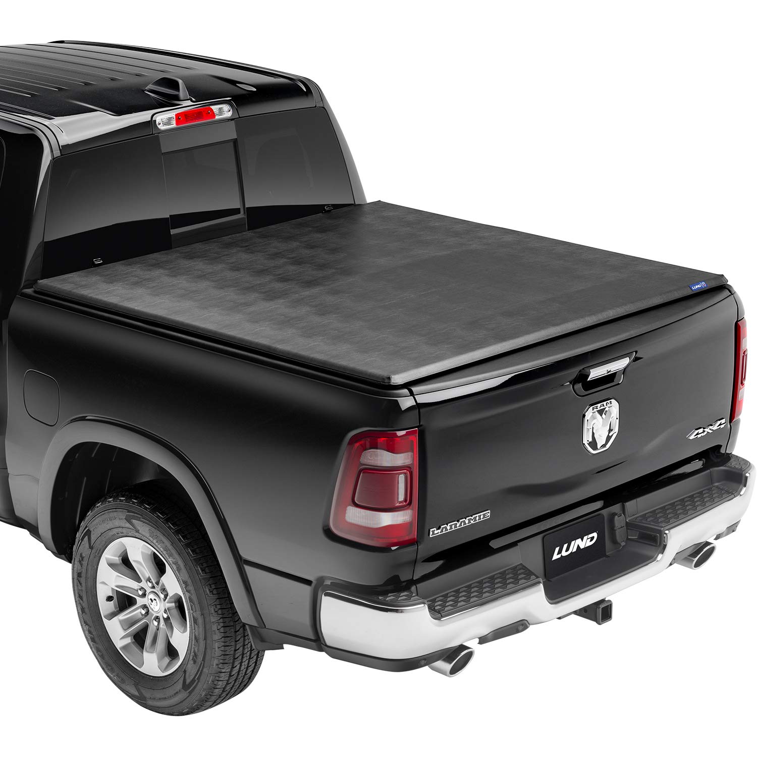 Lund Genesis Tri-Fold Soft Folding Truck Bed Tonneau Cover | 95063 | Fits 2009 - 2018, 2019 - 2020 Classic Dodge Ram 1500 8' Bed