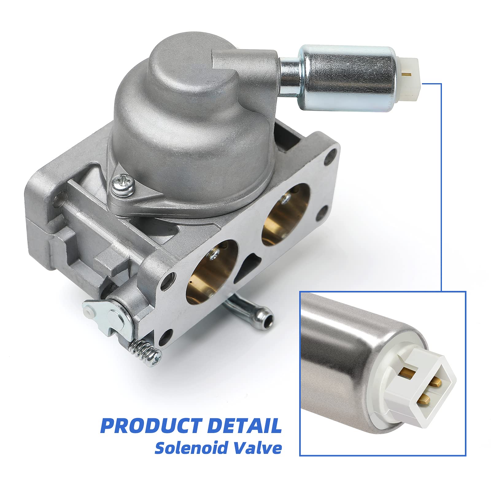 CANZILLA Carburetor for BS V-Twin Engine - Replacement with Gasket for Lawn Mower Models 407777, 40N877, 40R877, Silver Finish