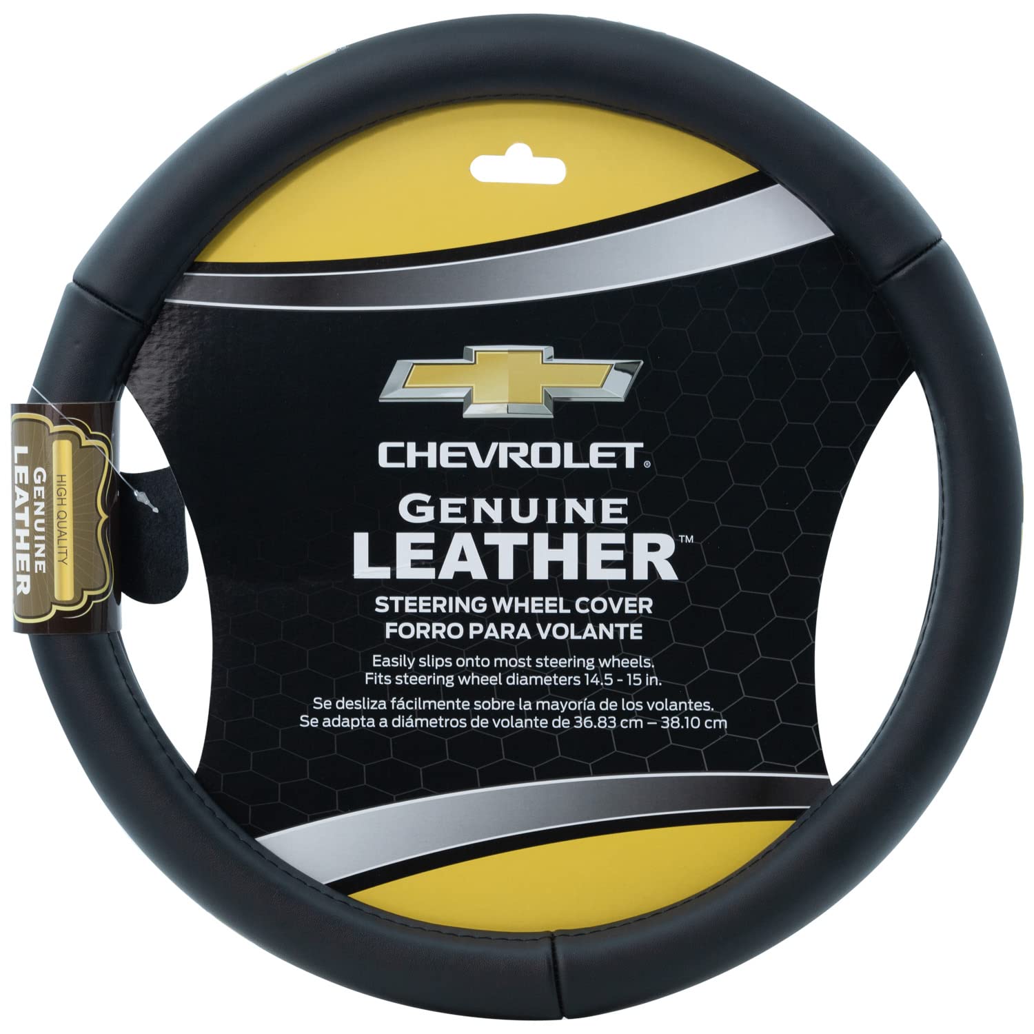 Plasticolor 006742R03 Chevrolet Genuine Leather Steering Wheel Cover