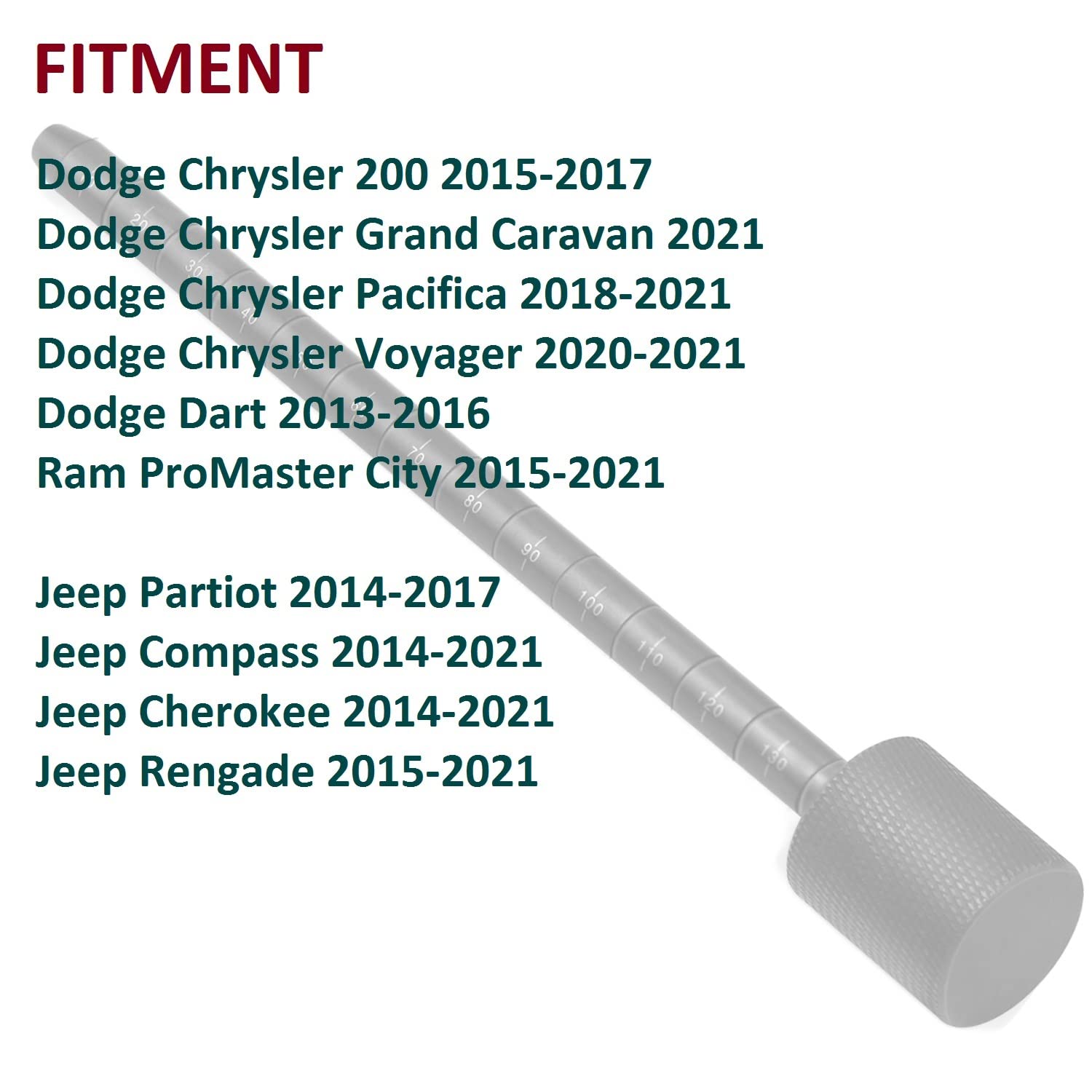 Bolaxin Transmission Dipstick Tool Compatible With Dodge Chrysler/Dodge Dart/Fiat 500/ Jeep Grand Cherokee/Compass/Patriot 6F24