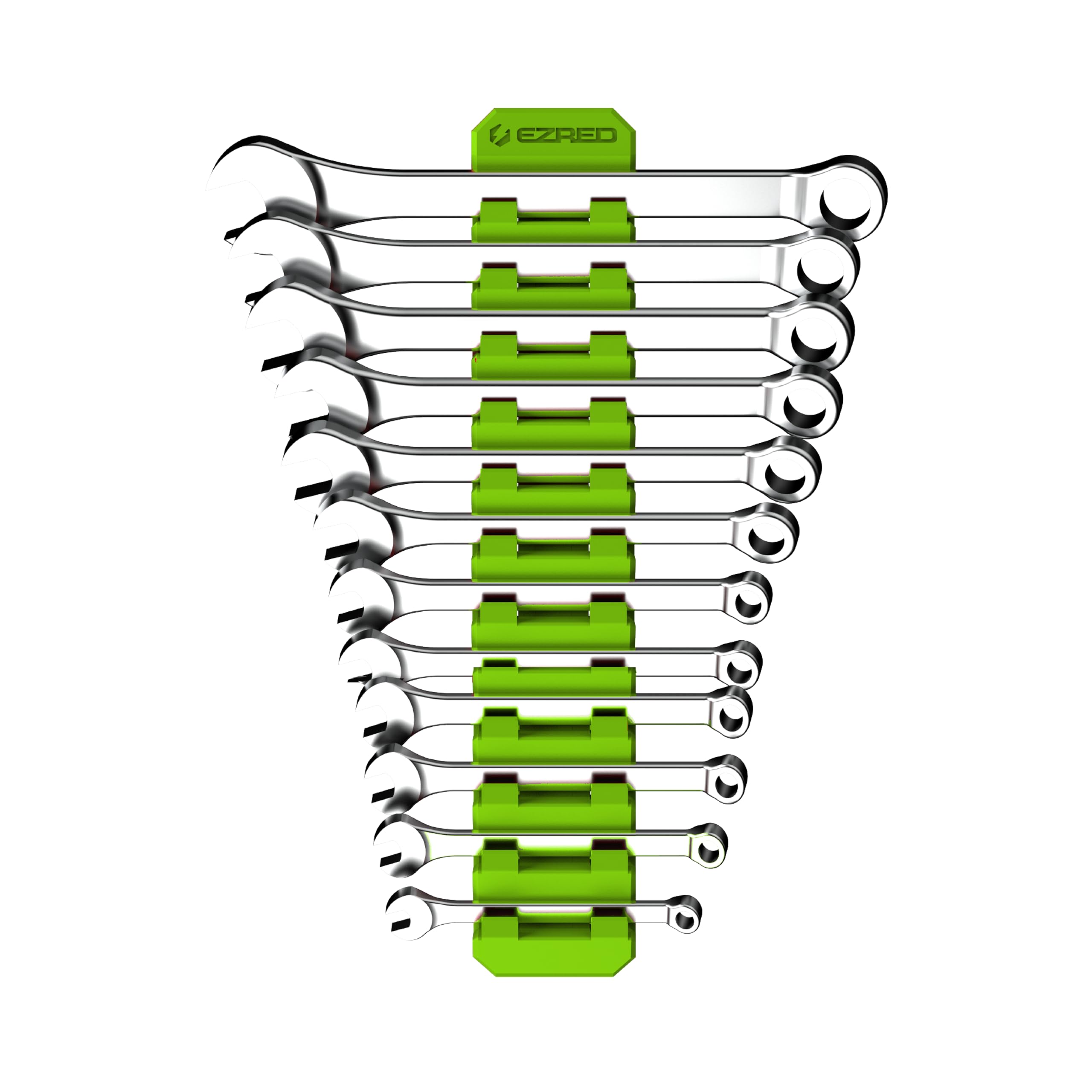 EZRED FWR12-G Magnetic Flexible 12 Slot Wrench Rack Holder Non-Marring Slim Design Storage Organization