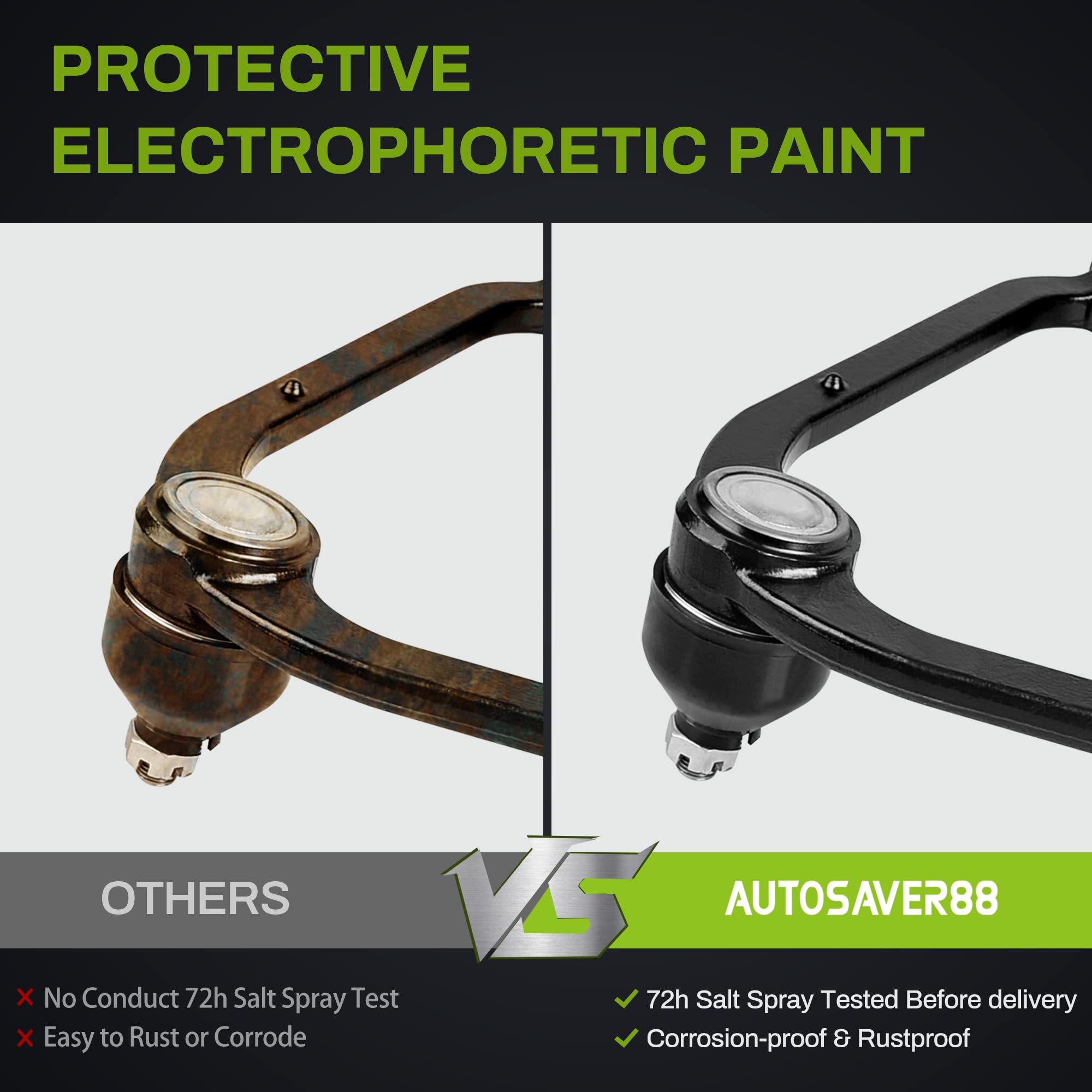 Autosaver88 -Front Upper Control Arm Kit Compatible With 1997-2002 Ford Expedition,1997-2004 F-150,1997-1999 F-250, 2002 Lincoln