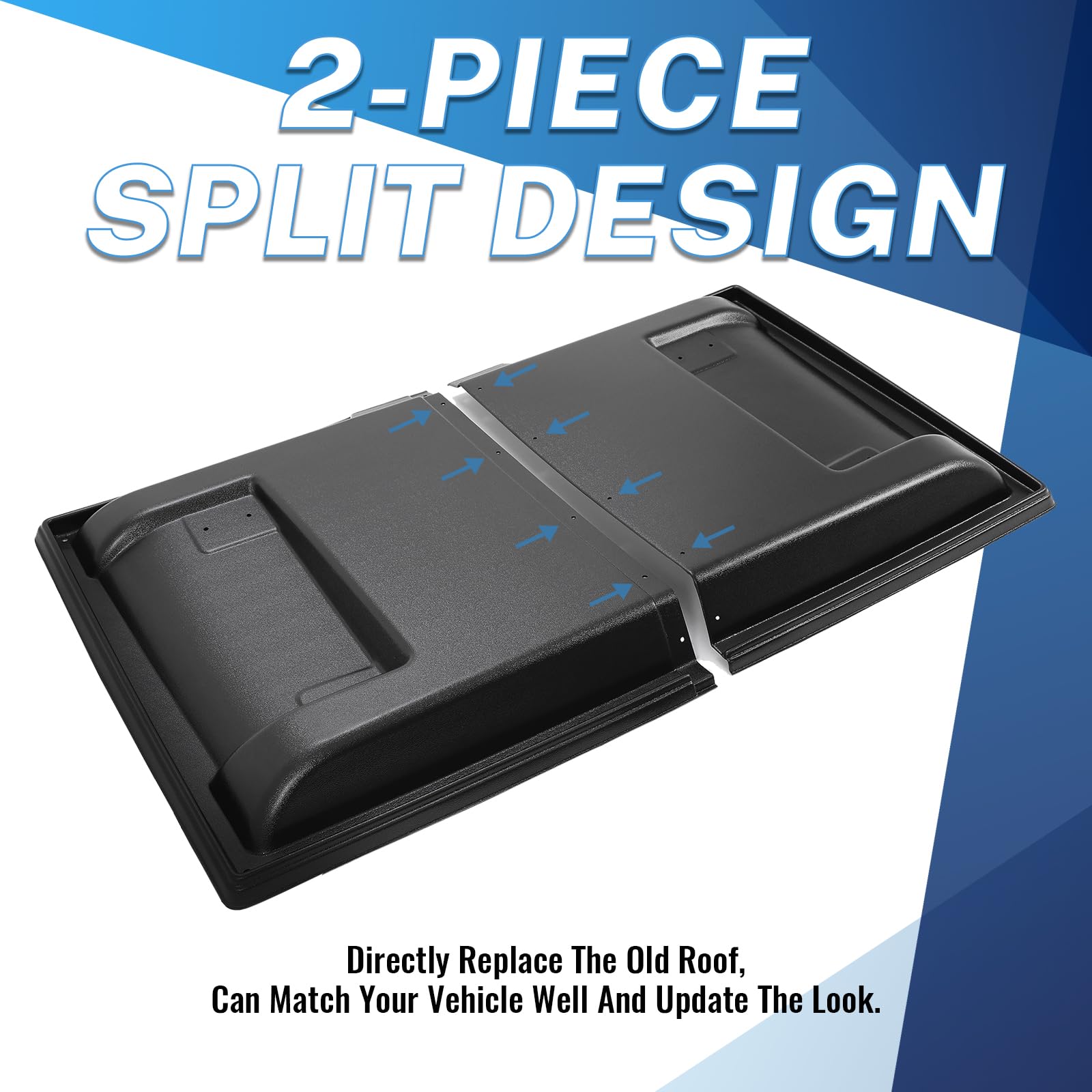 KUAFU Hard Roof Top Compatible with 1990-2024 Kawasaki Mule 2010 2020 2030 2500 2510 2520 3000 3010 3020 4000 4010 Diesel 4x4 FE