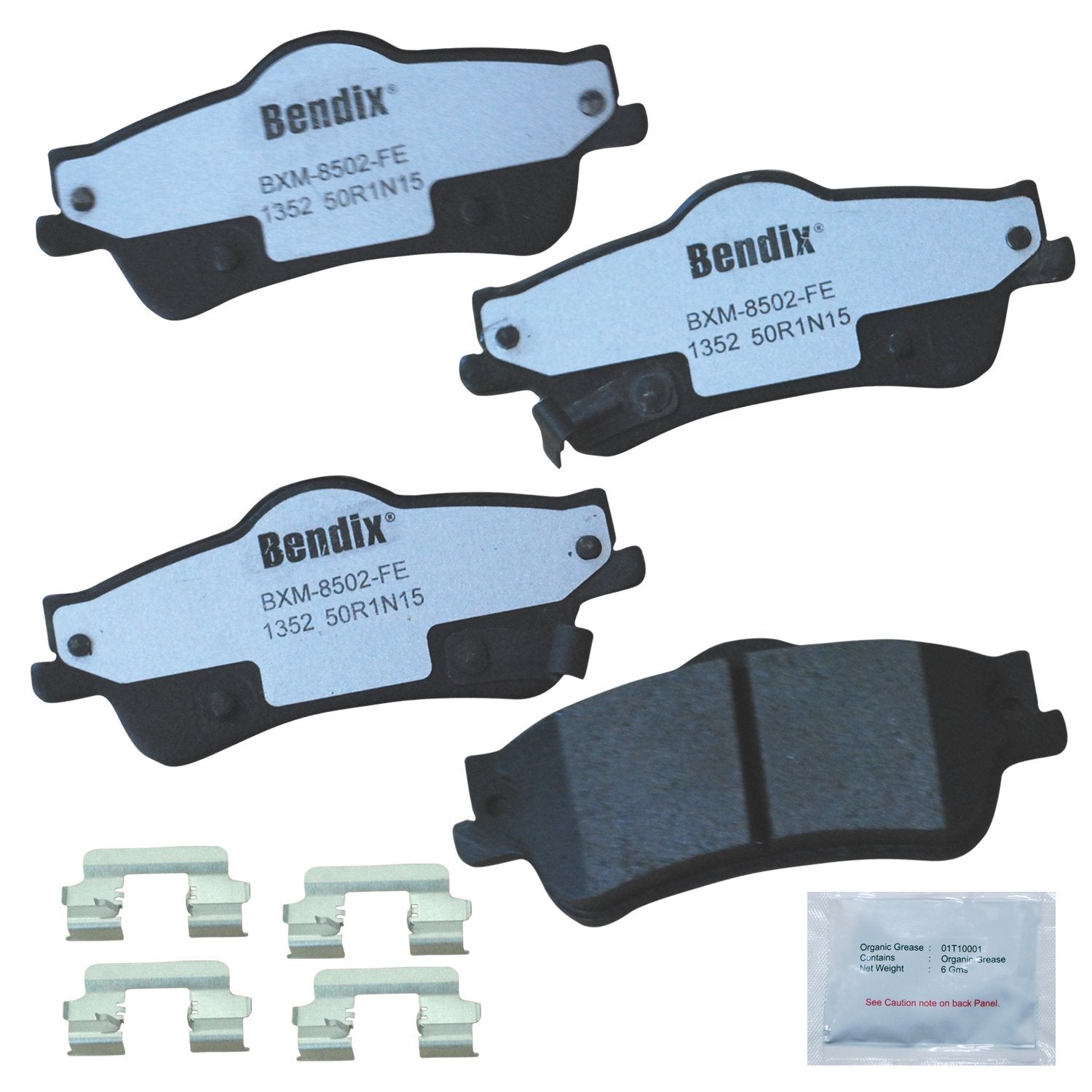 Bendix Fleet Metlok Pbd1352 Semi-Metallic Rear Brake Pads For Chevrolet Caprice 2017-2011, Ss 2014, Ss 2017, Pontiac G8 2009-200