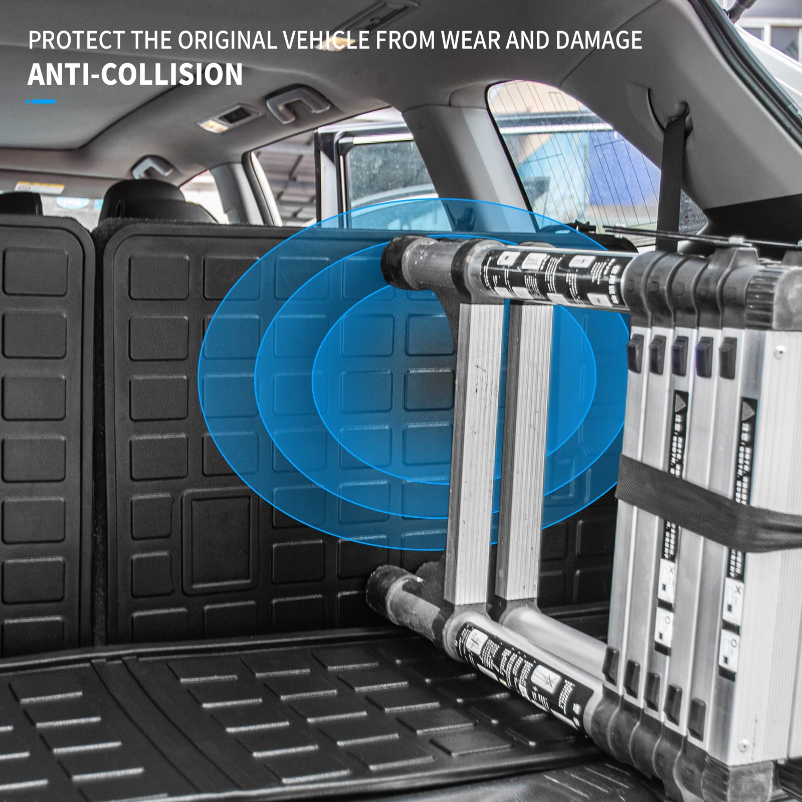 Bomely Cargo Mat Compatible With 2014-2019 Toyota Highlander Trunk Mat Cargo Liner Back Seat Cover Protector Tpe Trunk Liner 201