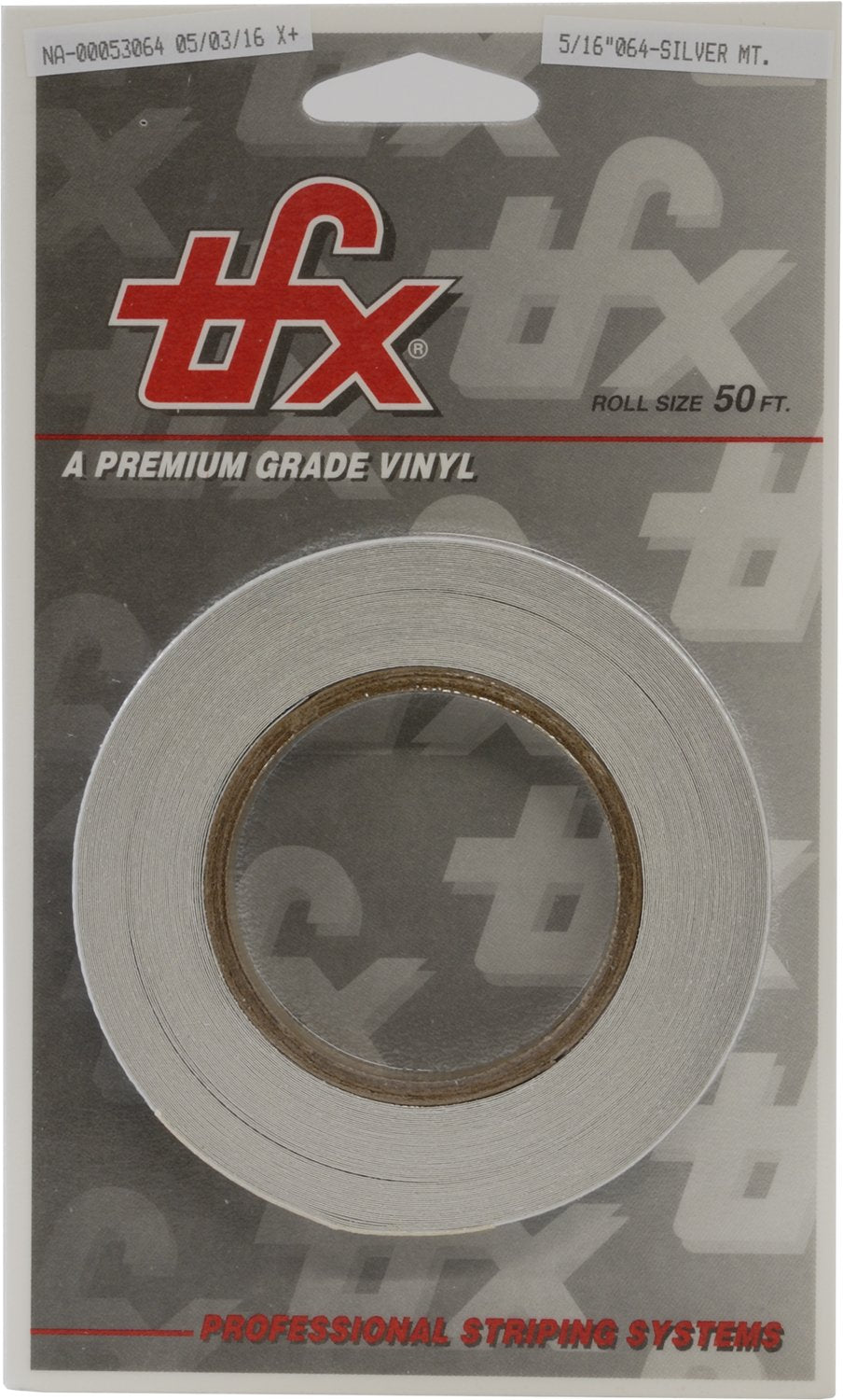 Universal TFX 00053064 - Auto Customizing Dual Pinstripe - 5/16&quot; x 50' (1/8” Stripe, 1/8&quot; Gap, Then 1/16” Stripe) - 064-Silver Metallic