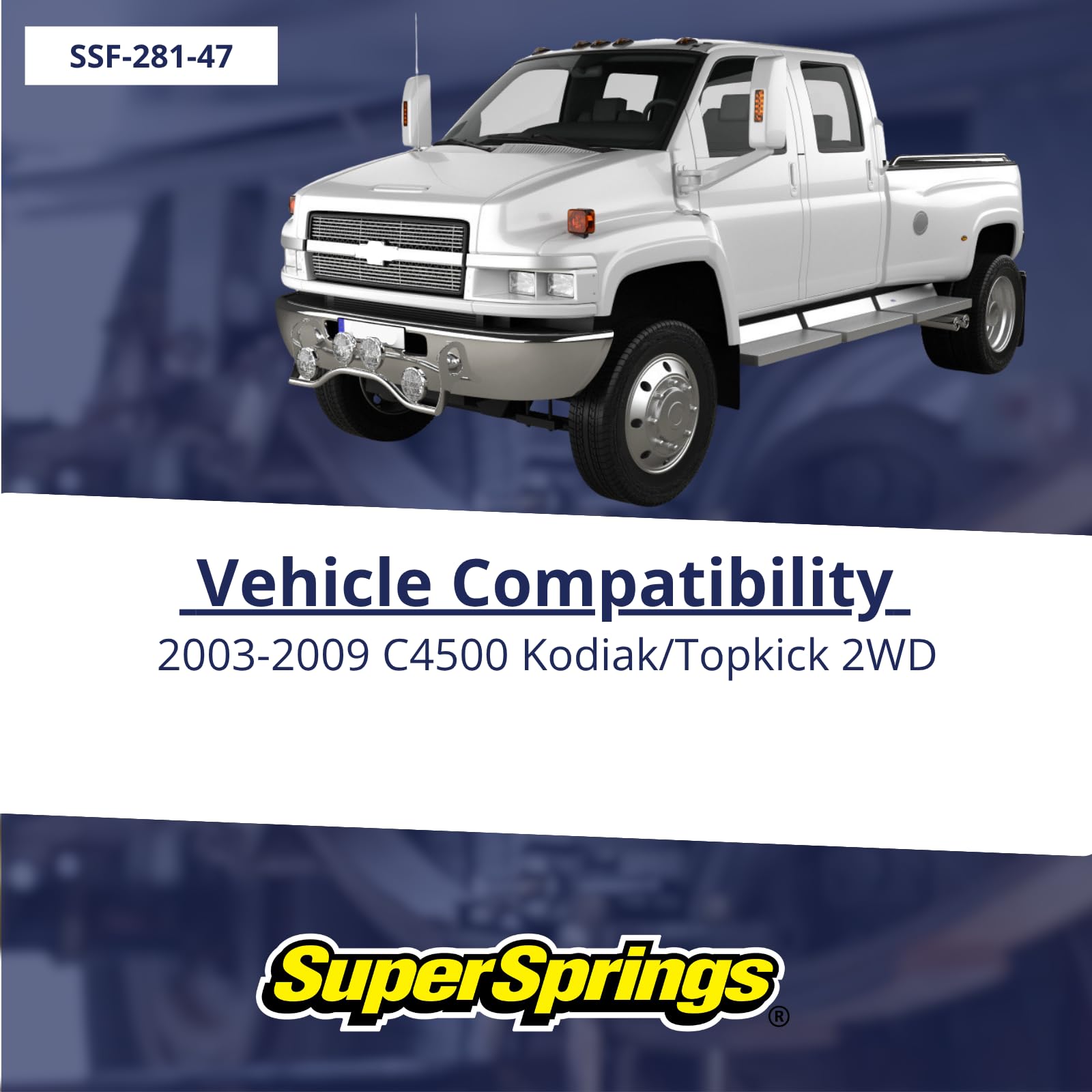 SuperSprings SSF-281-47 SumoSprings Front Solo for Chevrolet Kodiak 4500/5500, GMC TopKick 4500/5500 Left/Right Pair 1500 (lb) C